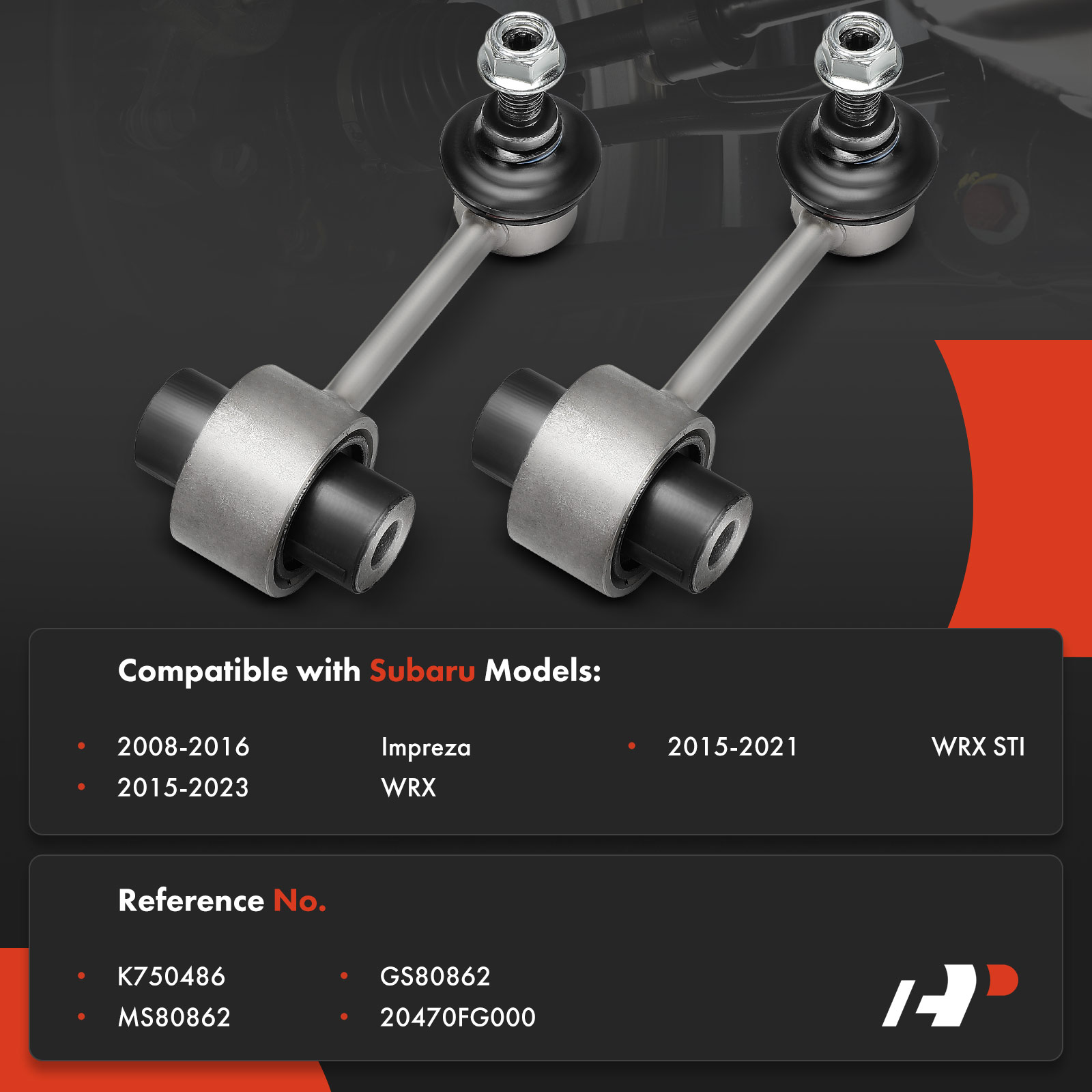 APCA7765 2 Pcs Rear Driver & Passenger Sway Bar Link - Image 2