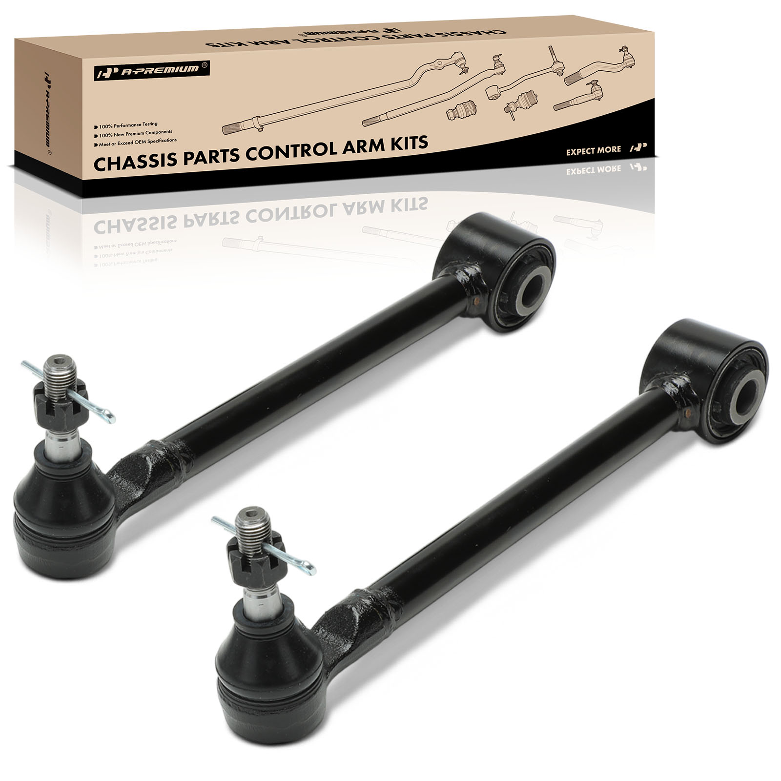 APCA8849 2 Pcs Rear Lower Forward Steel Lateral Arm & Ball Joint Assembly