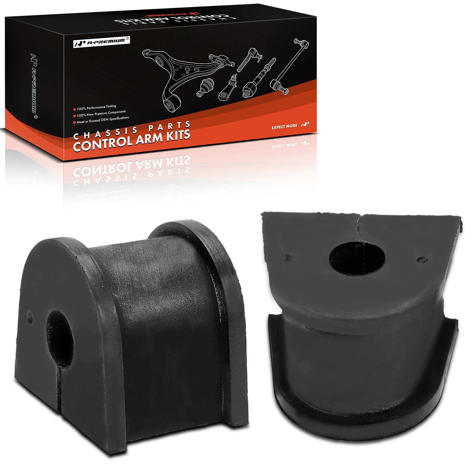 APCA9648 2 Pcs Rear To Frame Stabilizer Bar Bushing