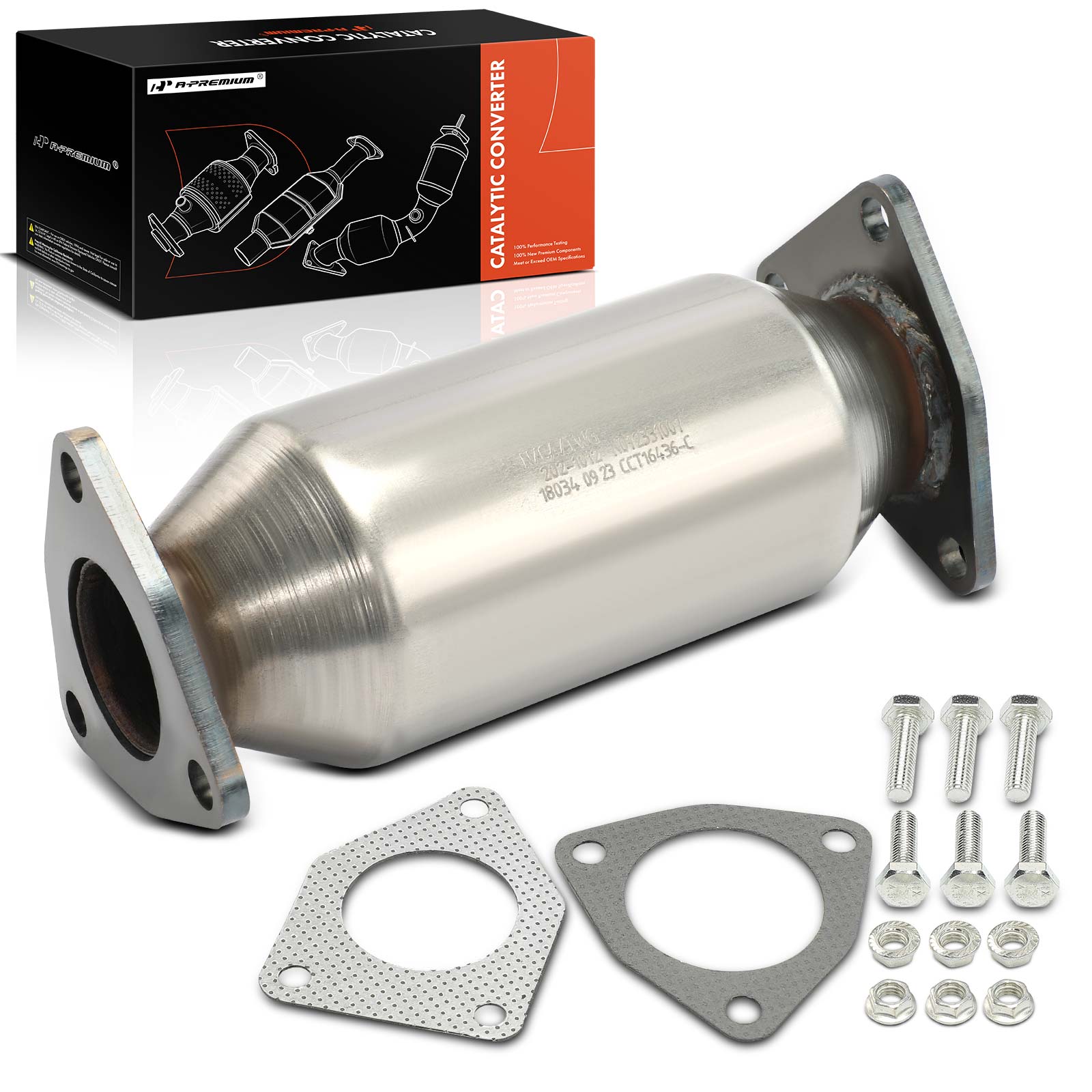 APCCT009 Rear Catalytic Converter, Federal EPA Standard, 46-State Legal (Cannot ship to CA, CO, NY or ME)
