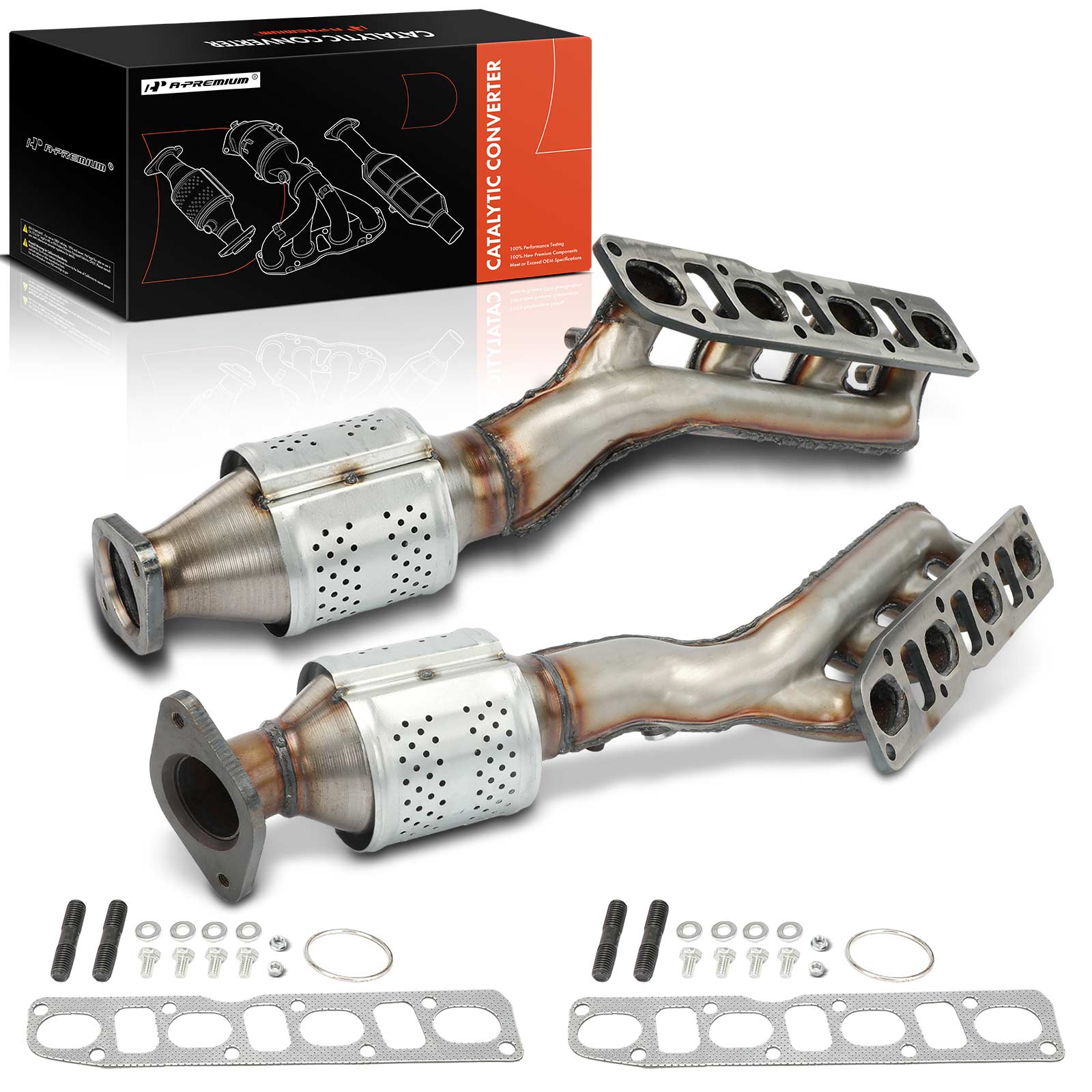 APCCT264 2 Pcs Front Catalytic Converter, Federal EPA Standard, 46-State Legal (Cannot ship to CA, CO, NY or ME)