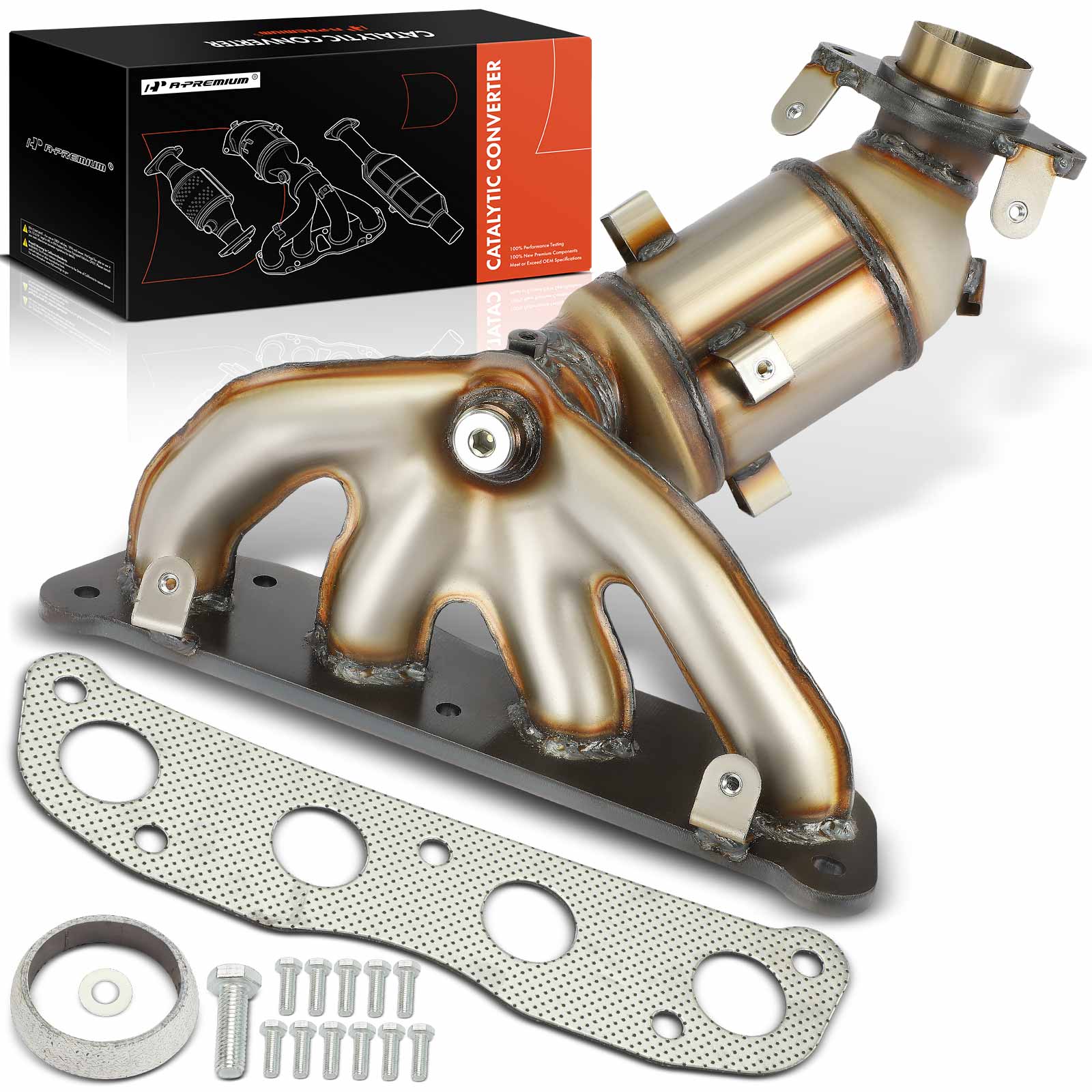 APCCT269 Front Catalytic Converter with Exhaust Manifold, Federal EPA Standard, 46-State Legal (Cannot ship to CA, CO, NY or ME)