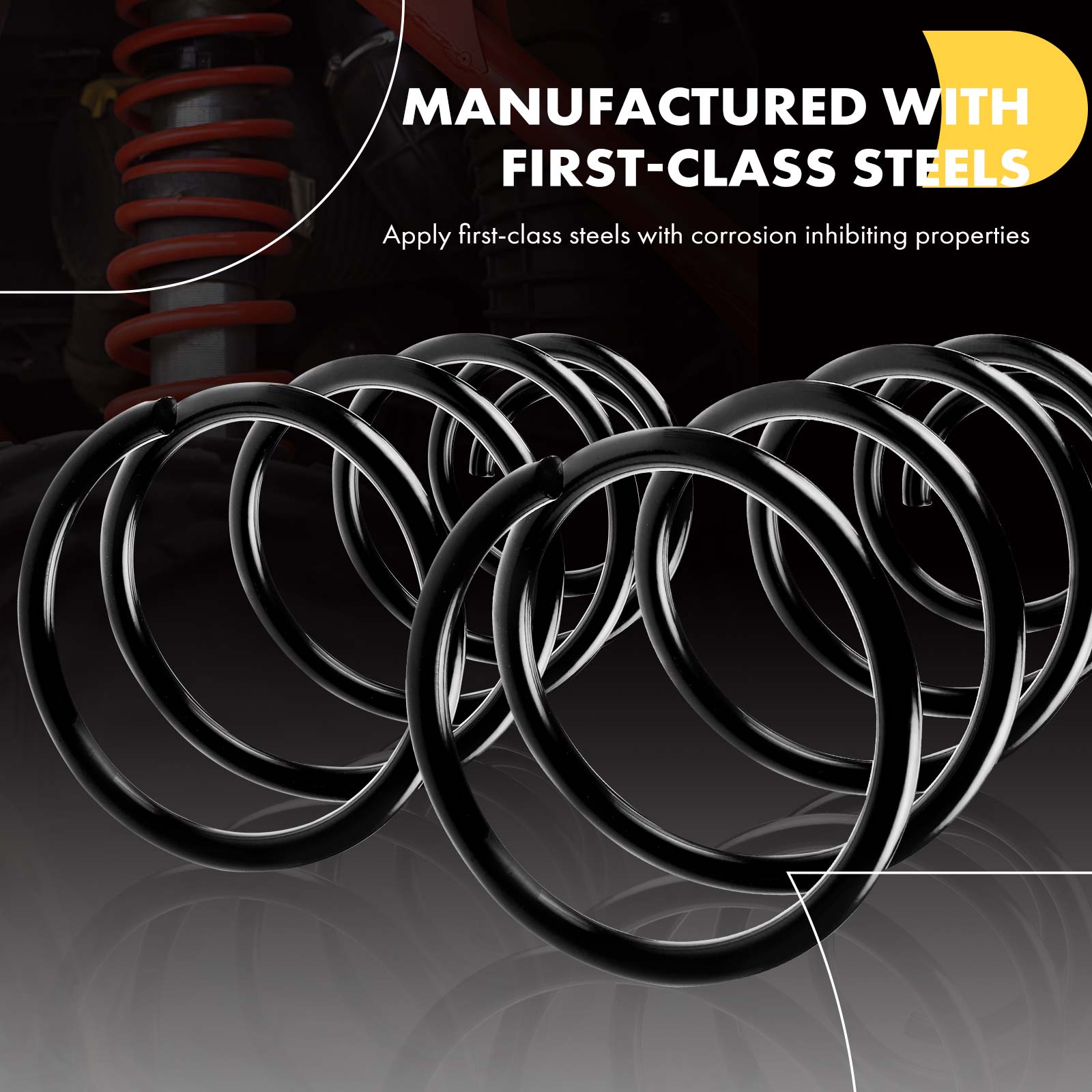 APCS429 Front, Driver and Passenger Side Coil Springs, Set of 2 - Image 4