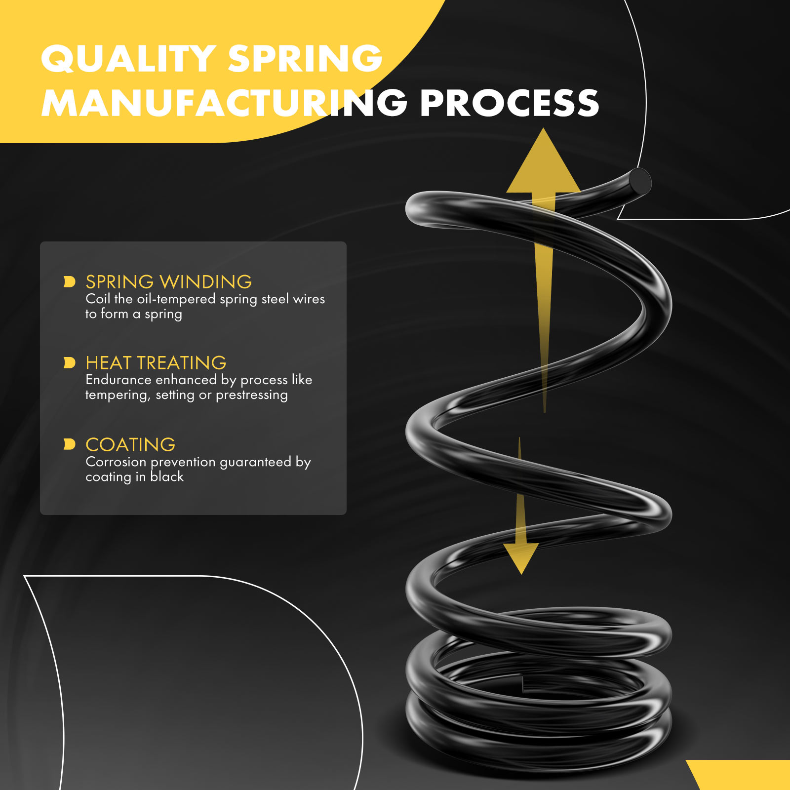 APCS451 Rear, Driver and Passenger Side Coil Springs, Set of 2 - Image 2