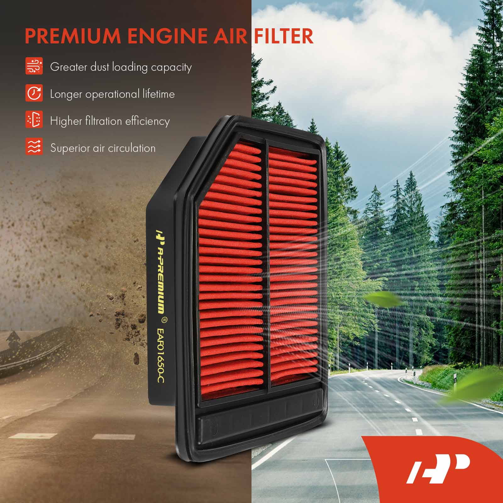 APEAF1518 2 Pcs High Performance Engine Air Filter - Image 3