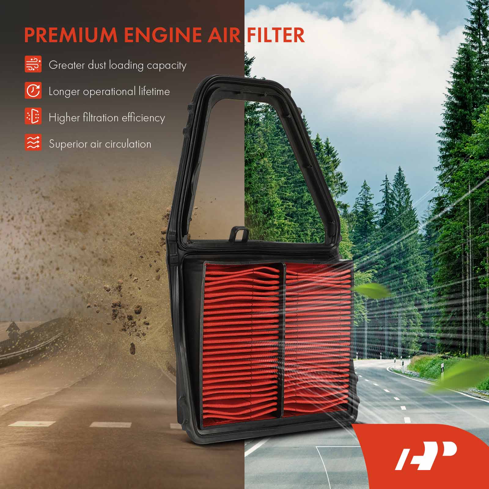 APEAF1578 2 Pcs High Performance Engine Air Filter - Image 3