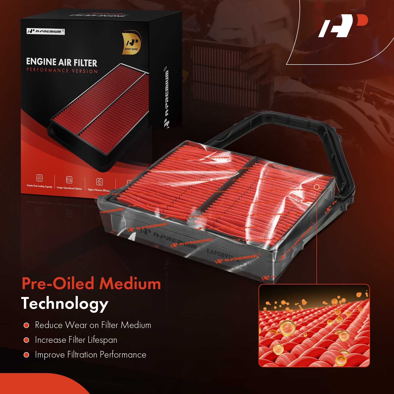 APEAF1578 2 Pcs High Performance Engine Air Filter - Image 4