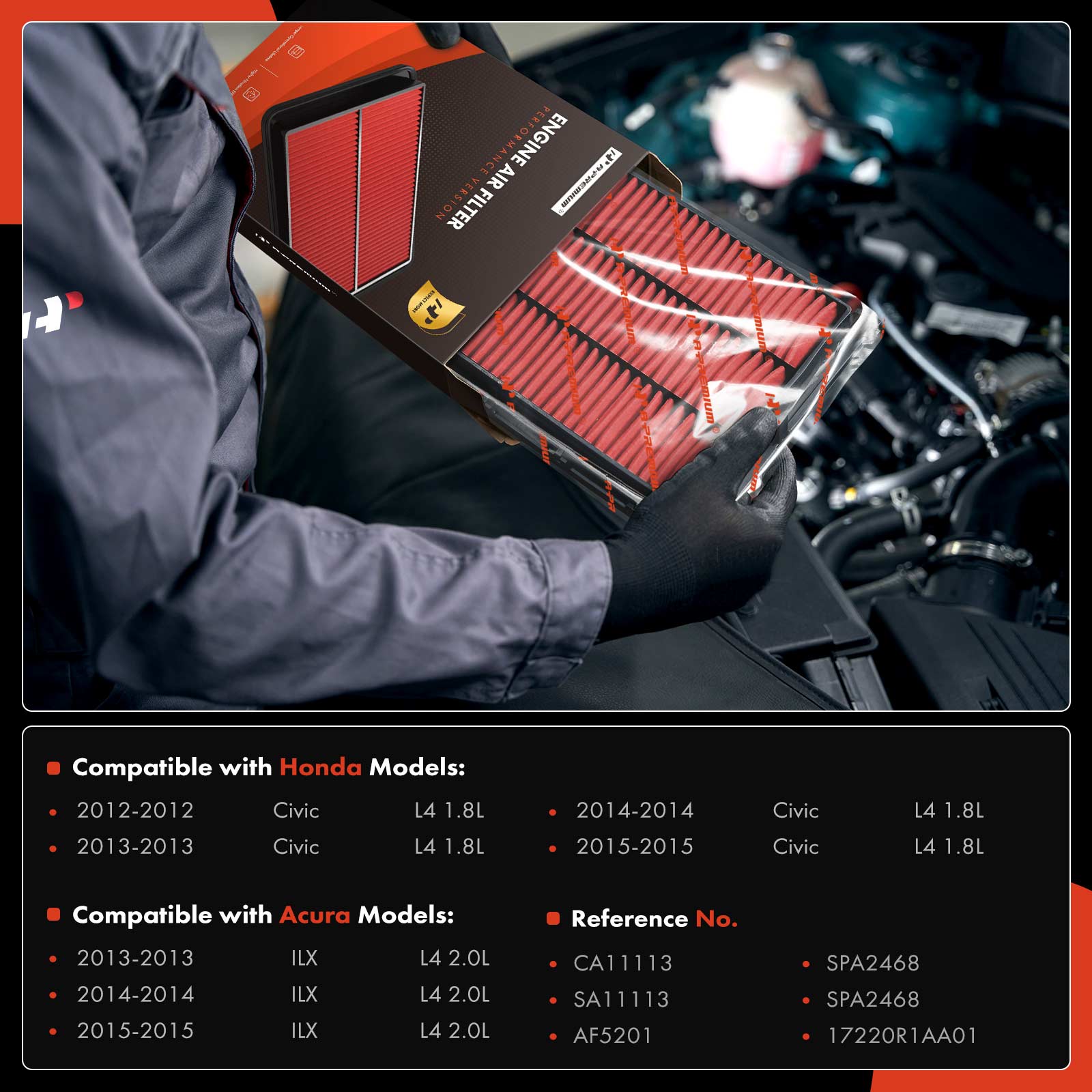 APEAF1610 2 Pcs High Performance Engine Air Filter - Image 2