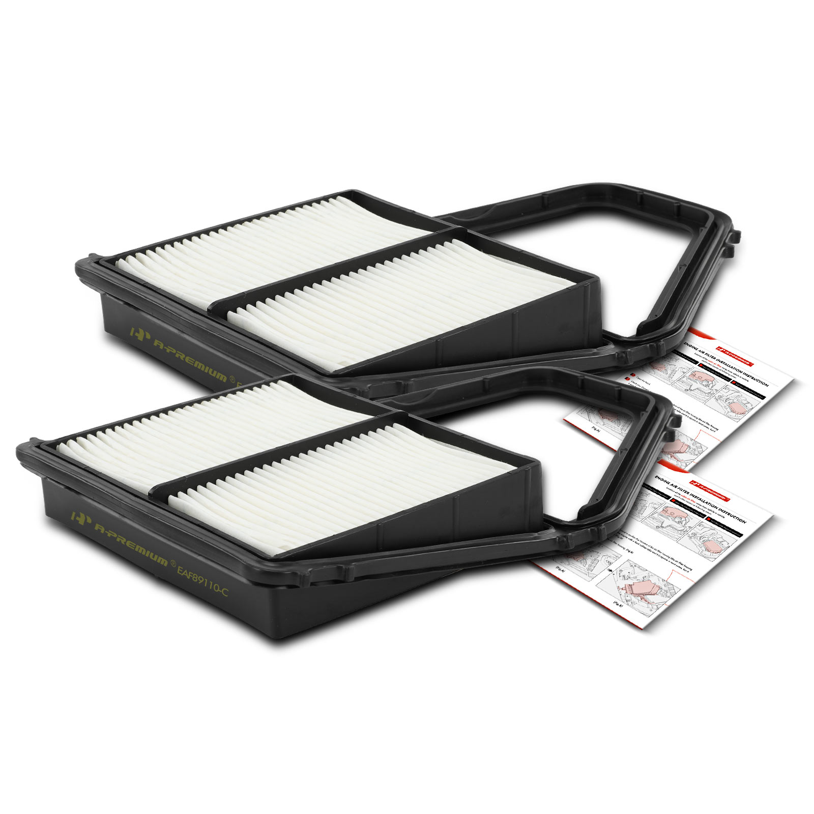 APEAF487 2 Pcs Engine Air Filter with Rigid Panel - Image 2