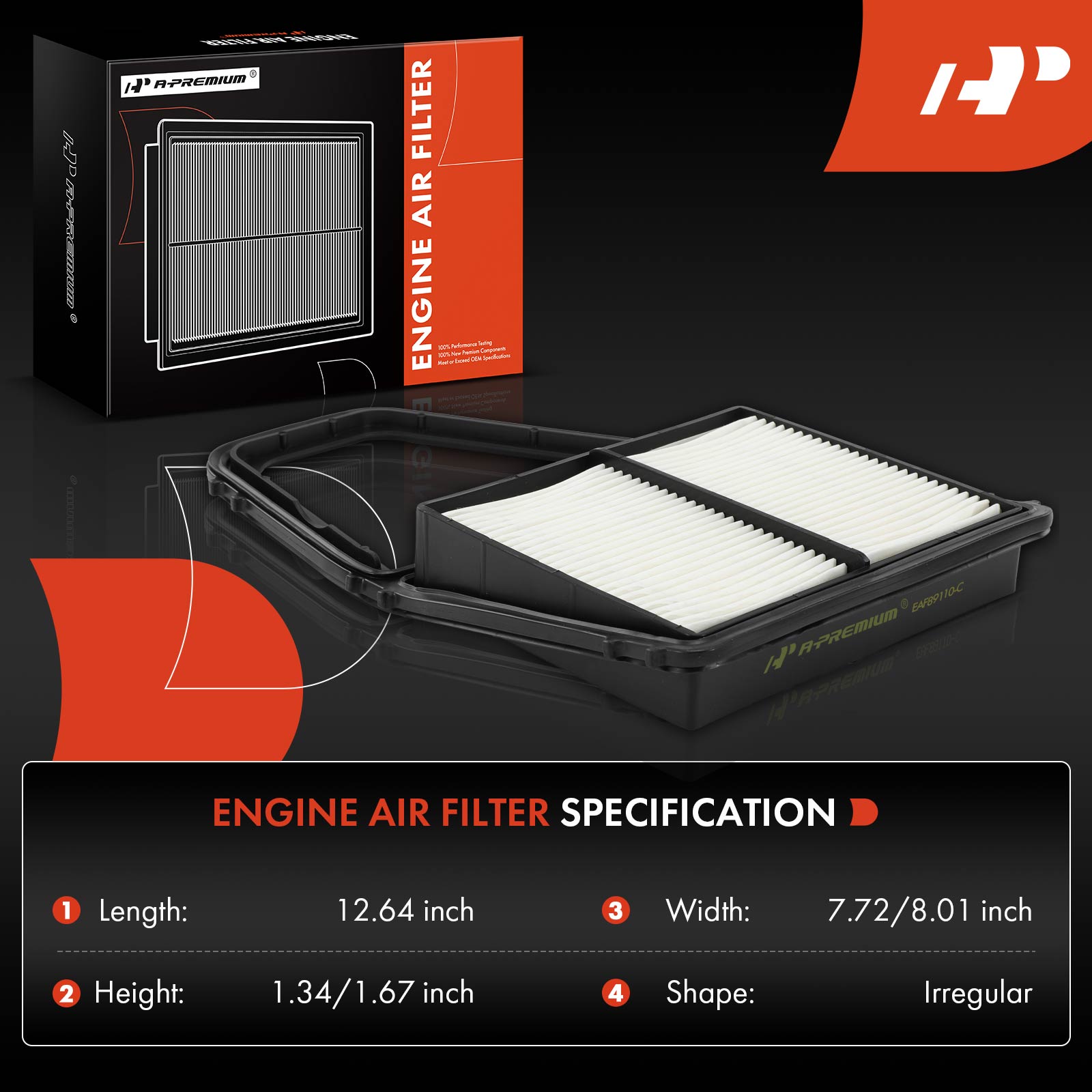 APEAF488 Engine Air Filter with Rigid Panel - Image 3