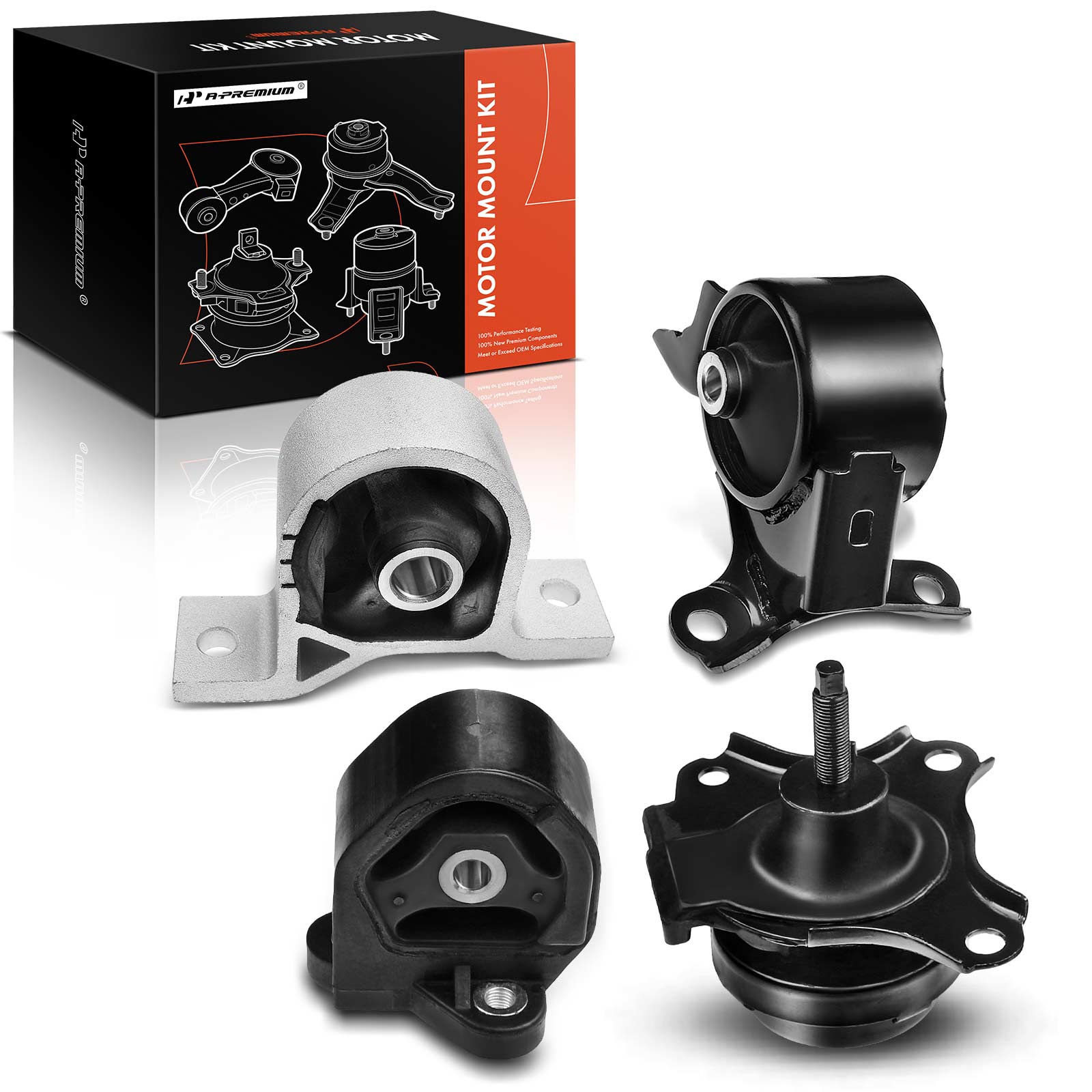 APEM030 4-Pc Front and Rear Engine Motor & Transmission Mount Kit