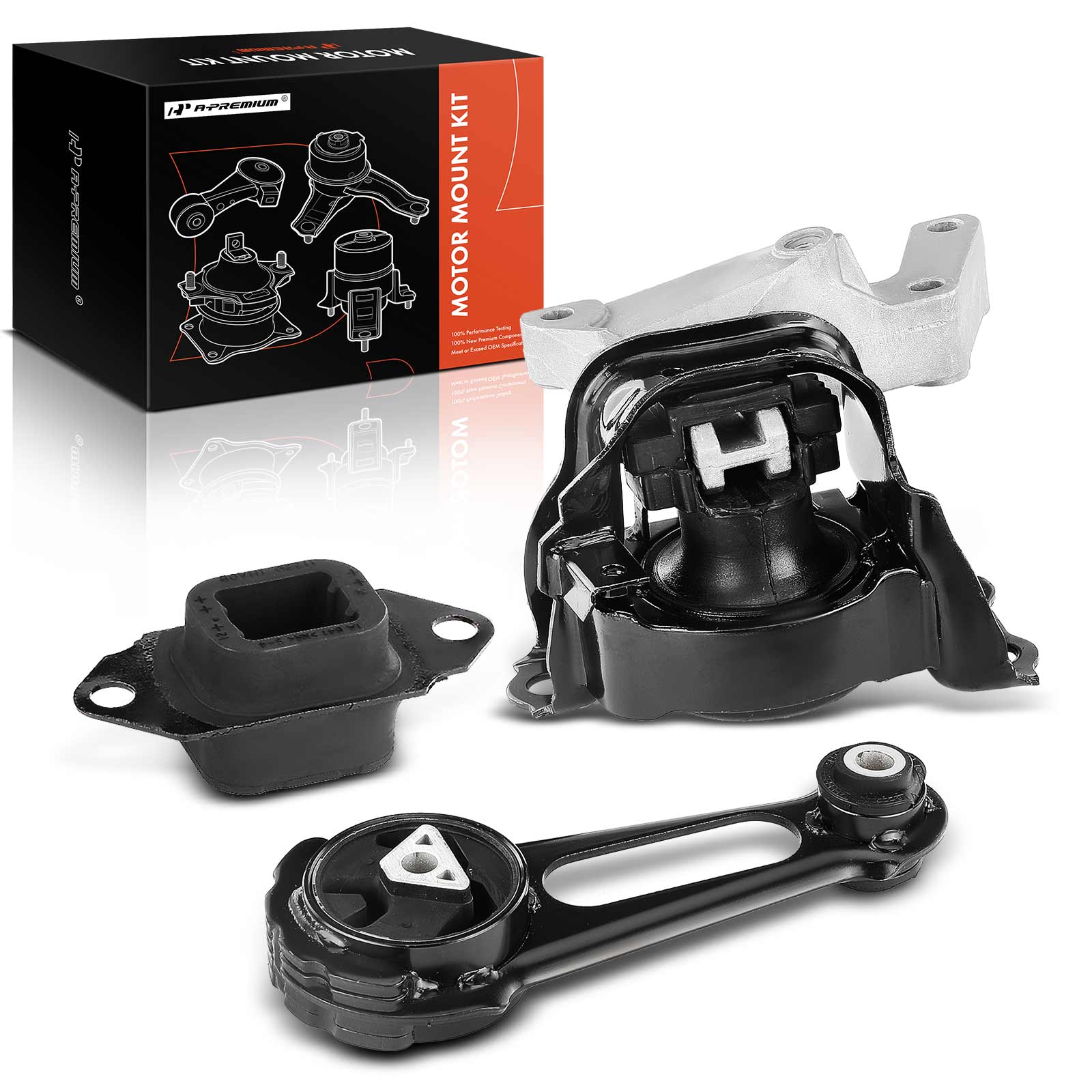 APEM173 3-Pc Front, Driver Side Engine Motor & Transmission Mount Kit