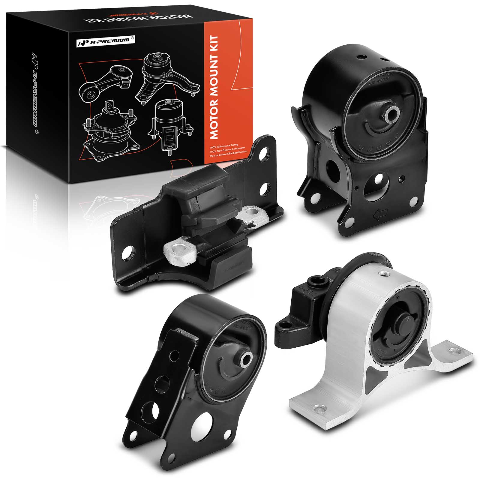 APEM796 4-Pc Front and Rear Engine Motor & Transmission Mount Kit