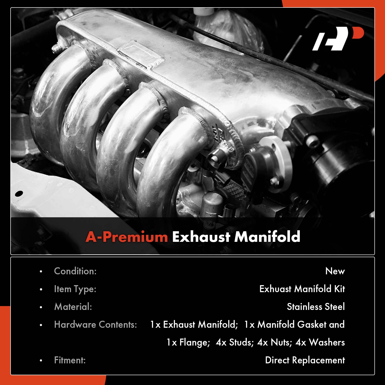APEMD131 HP Series Side Winder Equal Length T3 Turbo Manifold - Image 2