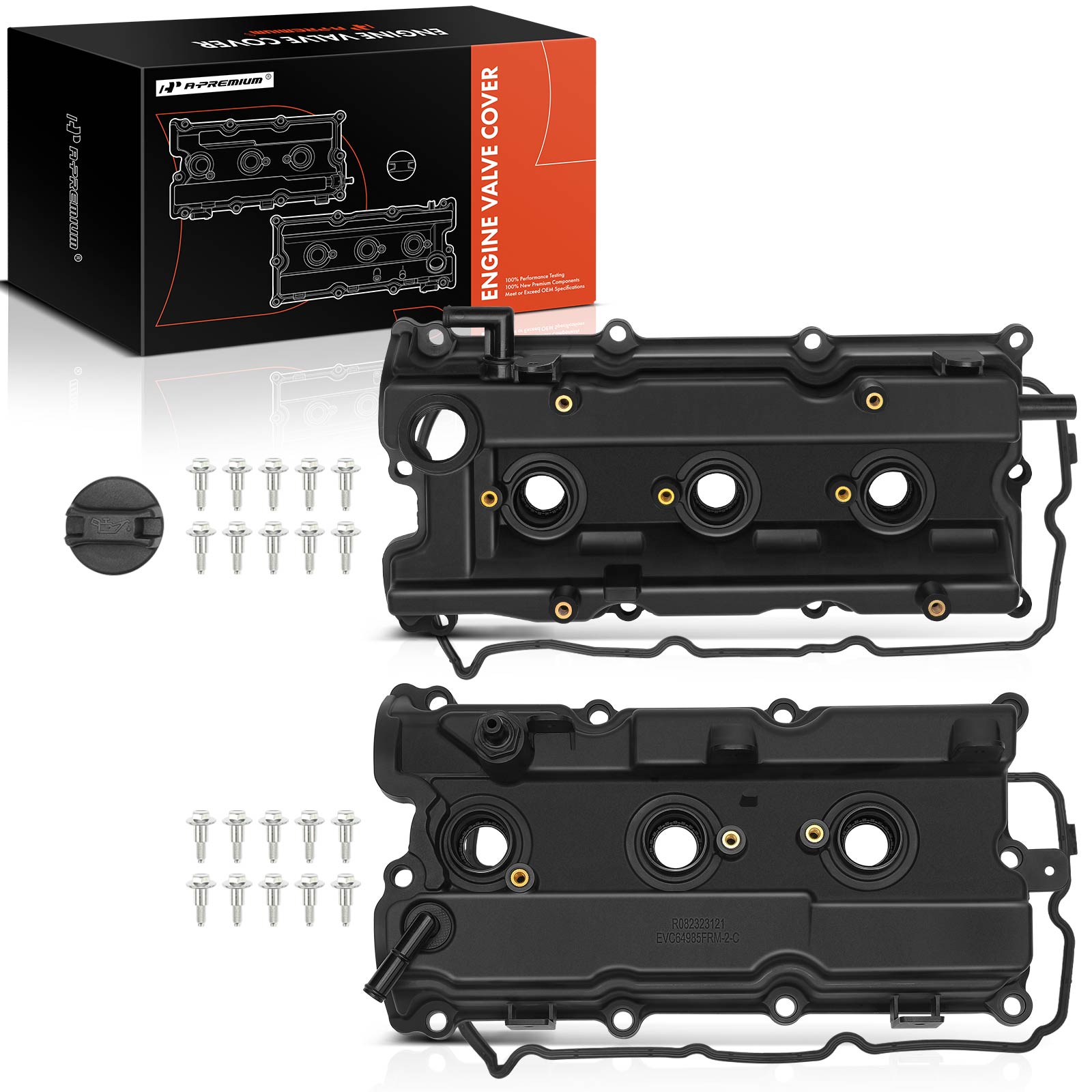 APEVC0027 2 Pcs Engine Valve Cover with Gasket
