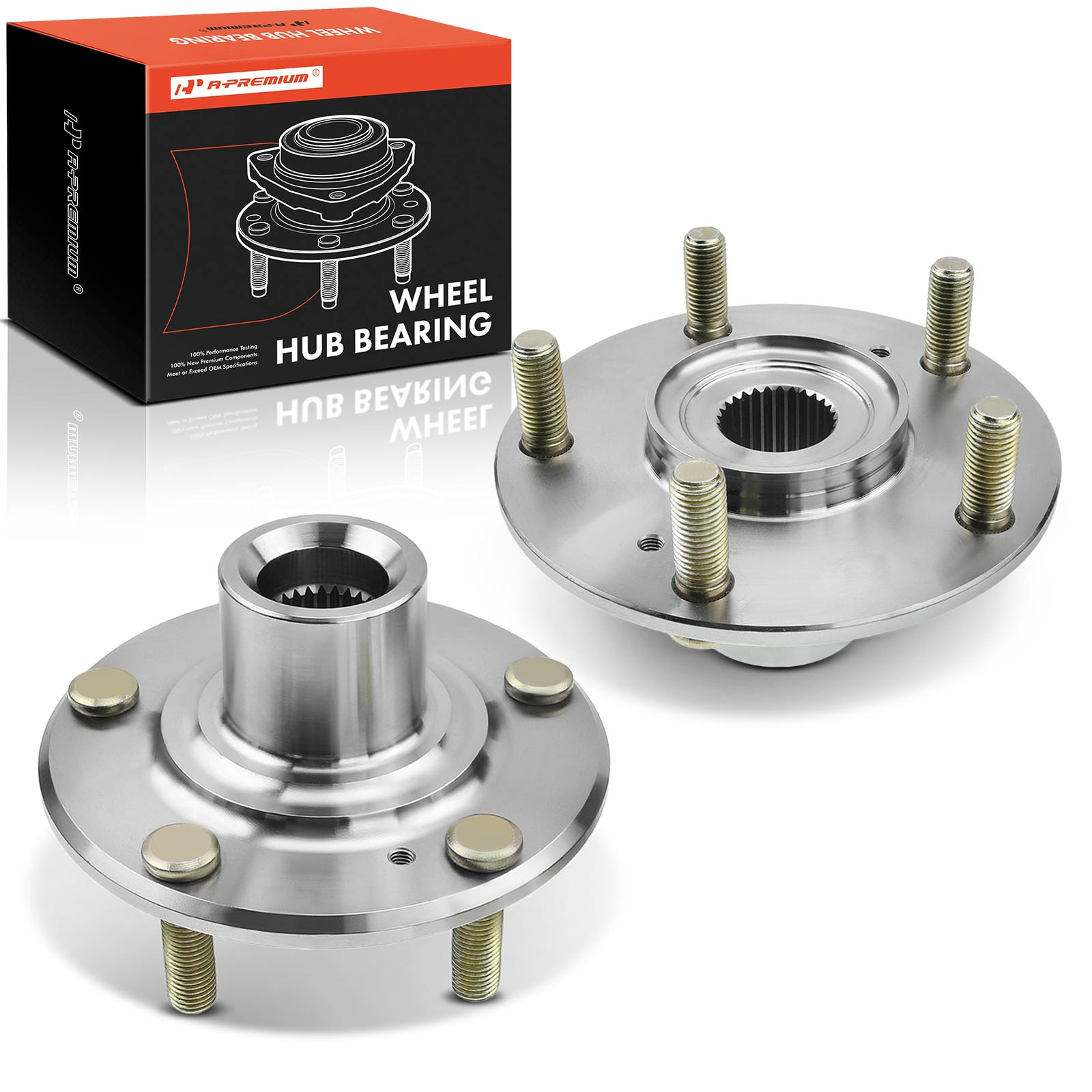 APHB0637 2x Front Wheel Bearing & Hub Assembly