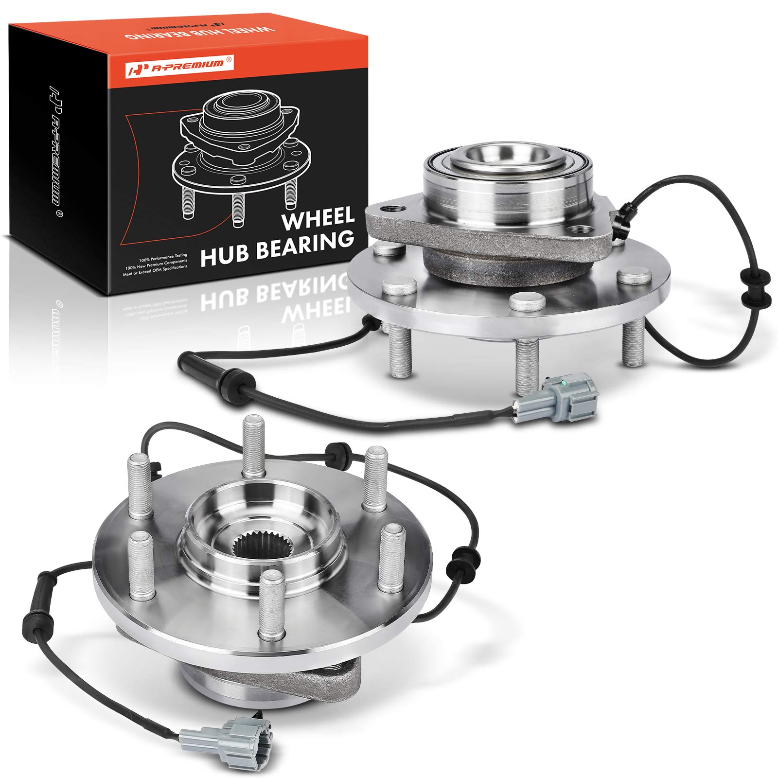 APHB1207 2x Front Wheel Bearing & Hub Assembly