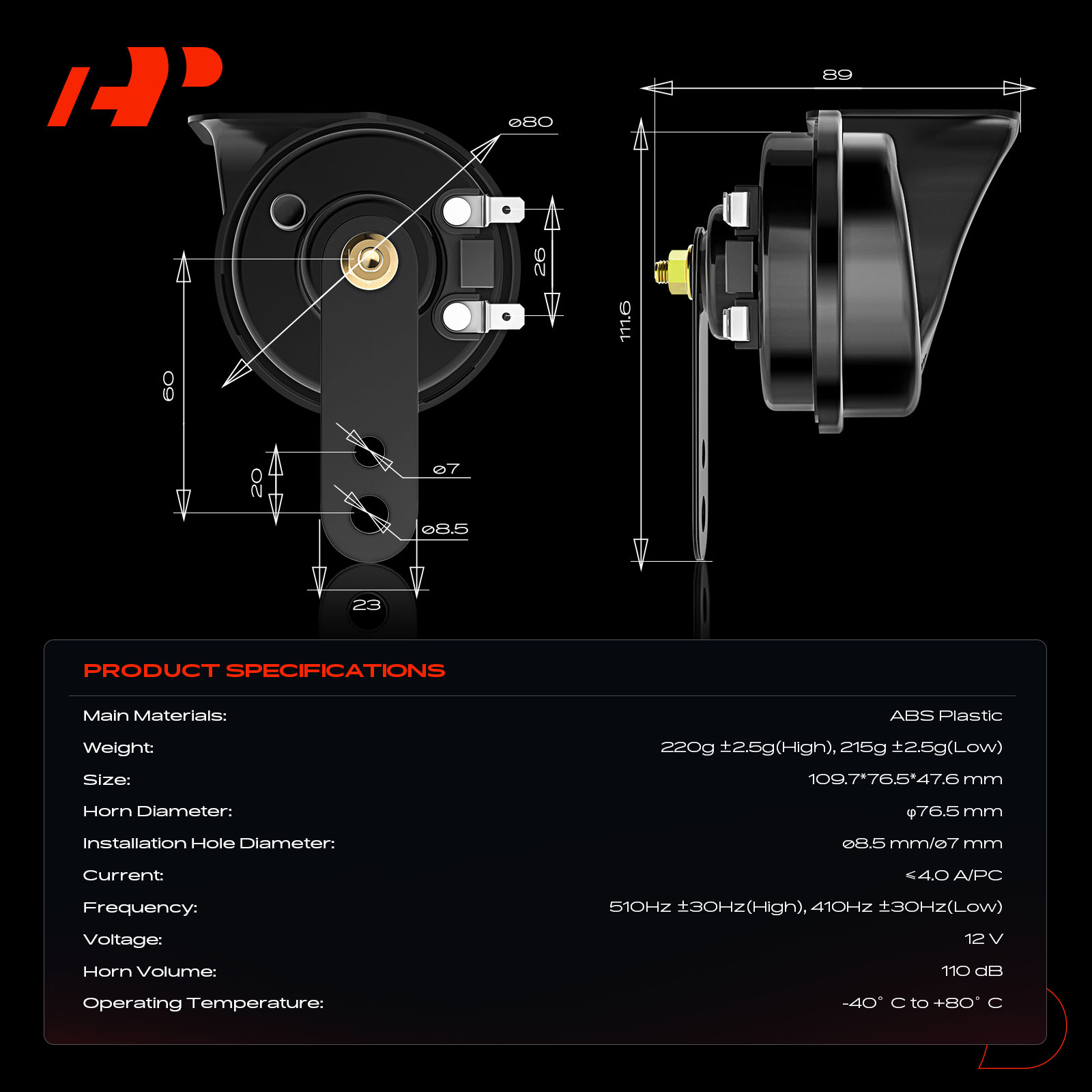 APHORN90 2 Pcs Snail Horn - Image 5