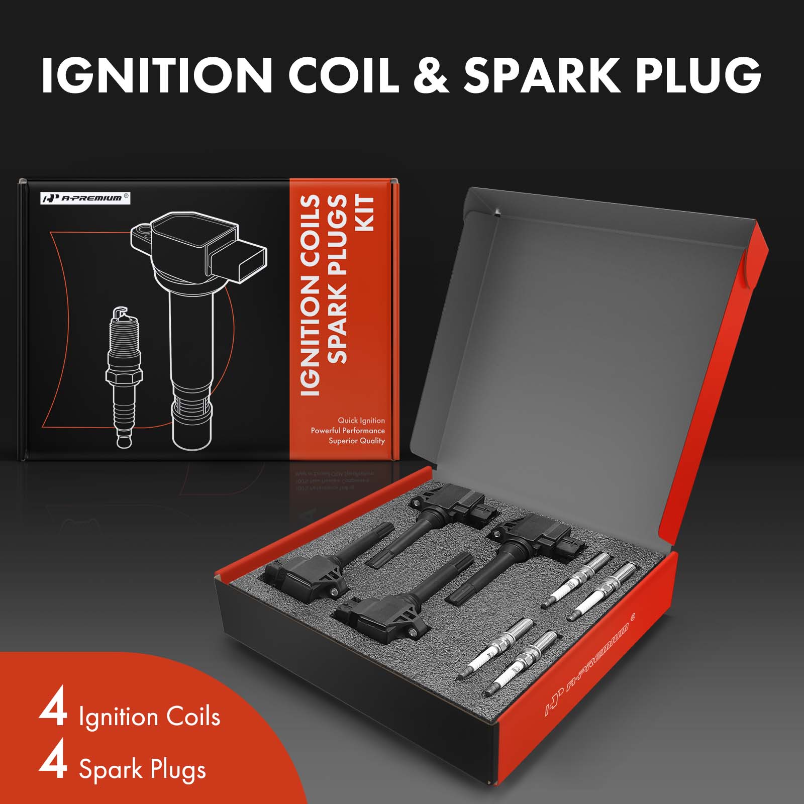 APIC0827PG 8-Piece Kit Ignition Coil and Iridium Spark Plug Kits - Image 2