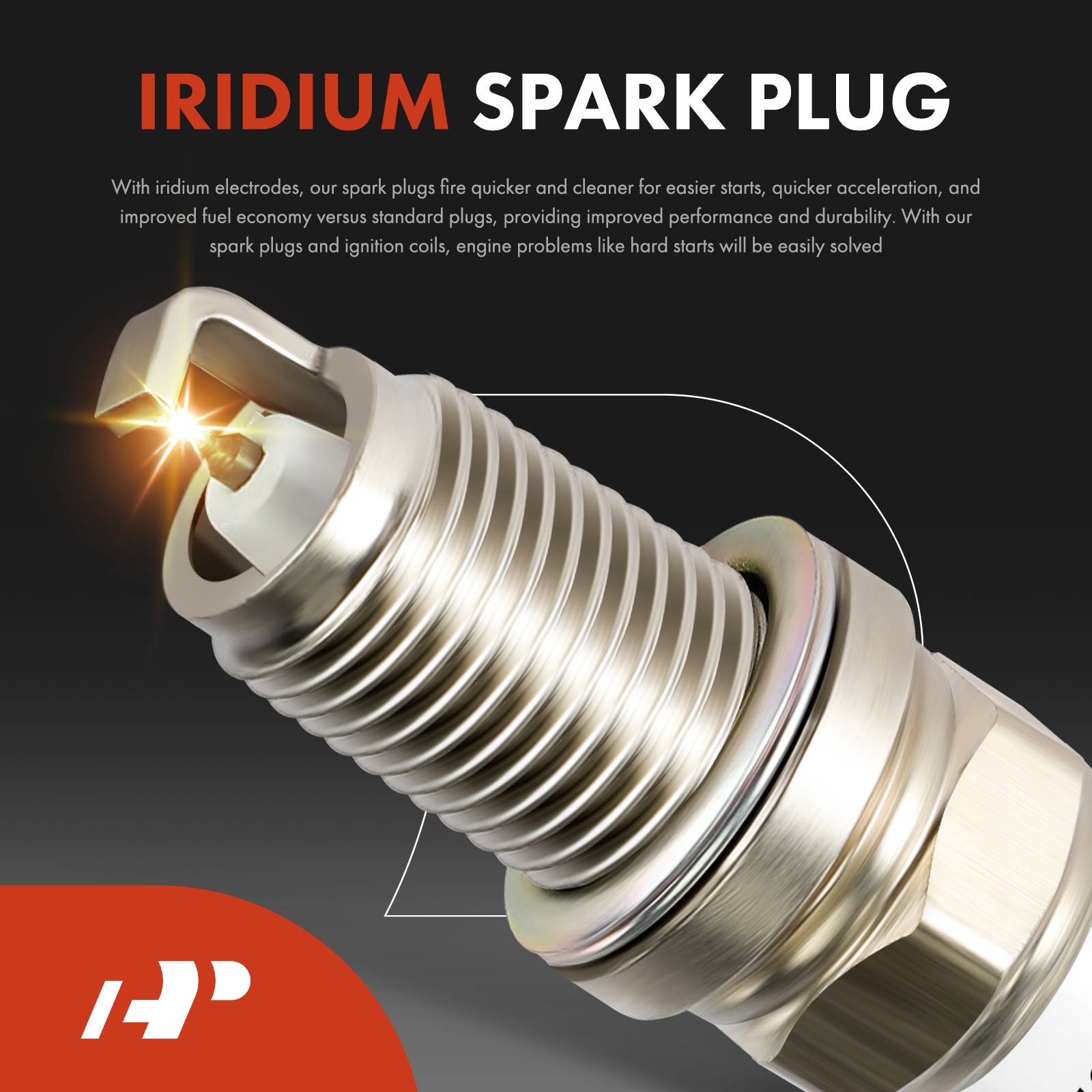 APIC1117 4 Pcs Ignition Coils & 4 Pcs Double Iridium Spark Plug Kits - Image 3