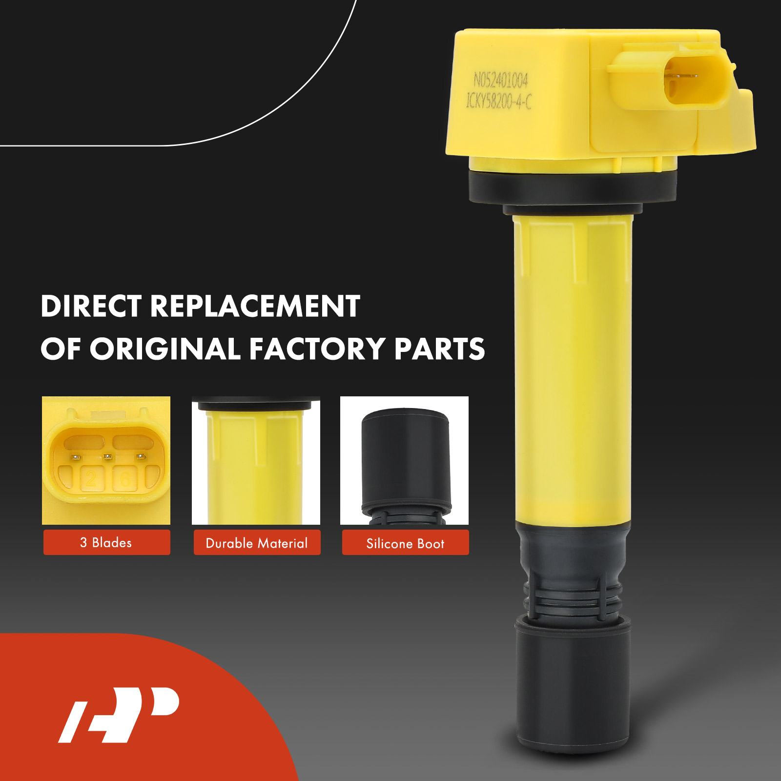 APIC1210 4 Pcs Ignition Coil& 4 Pcs Double Iridium Spark Plug Kits - Image 4