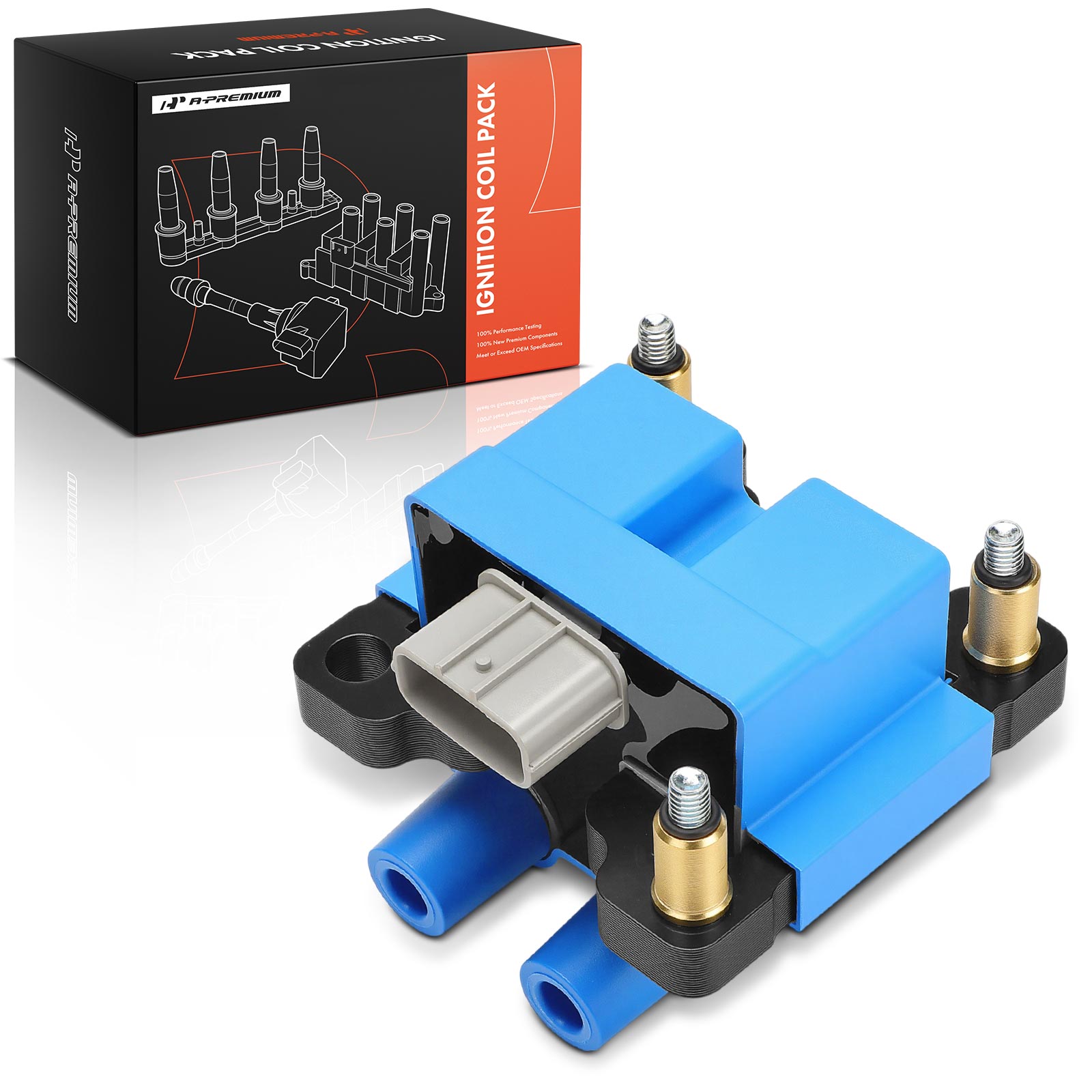APIC1366 Ignition Coil, 2.5L, 4Cyl, 4-Terminal Sold Individually