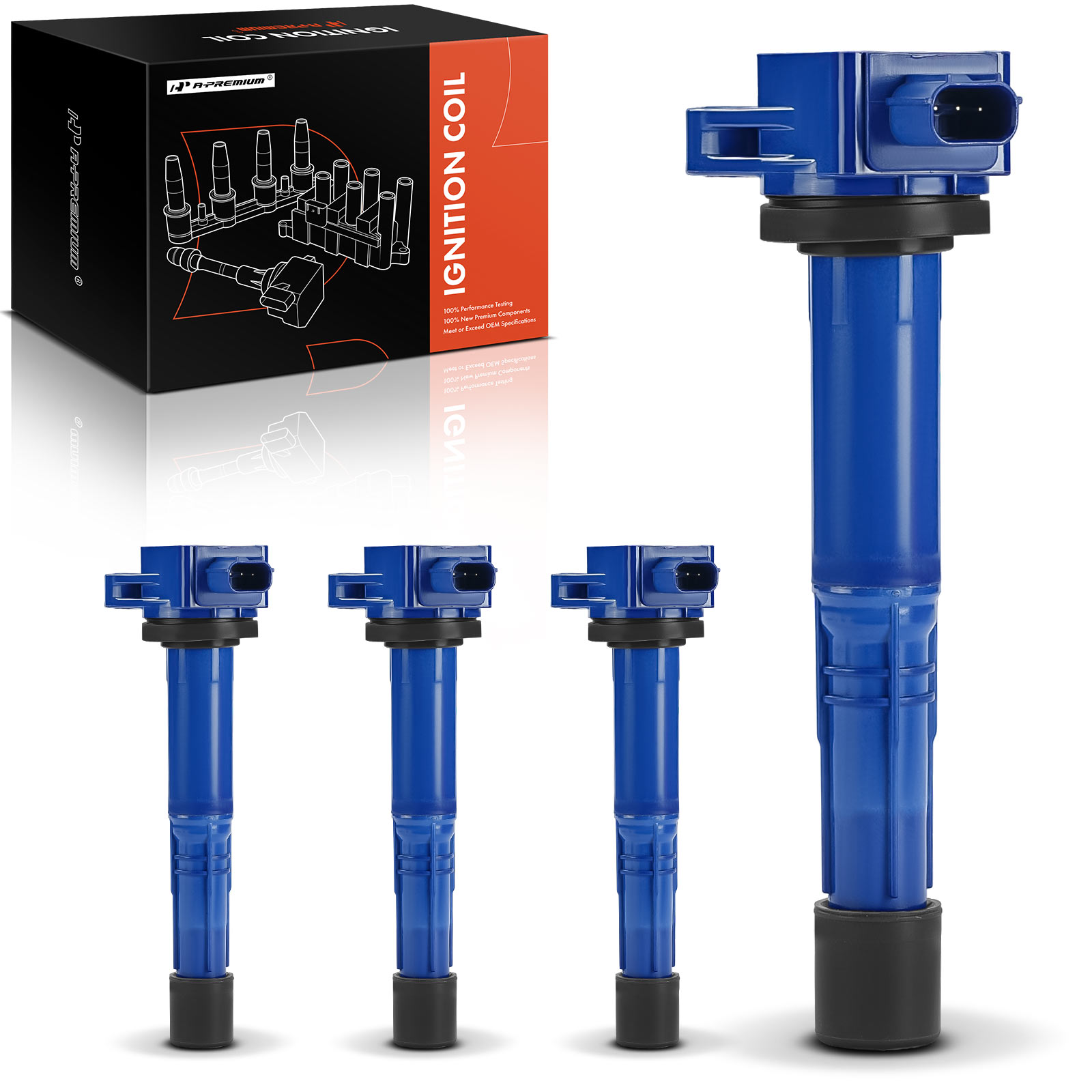 APIC1504 4 Pcs Blue Ignition Coil