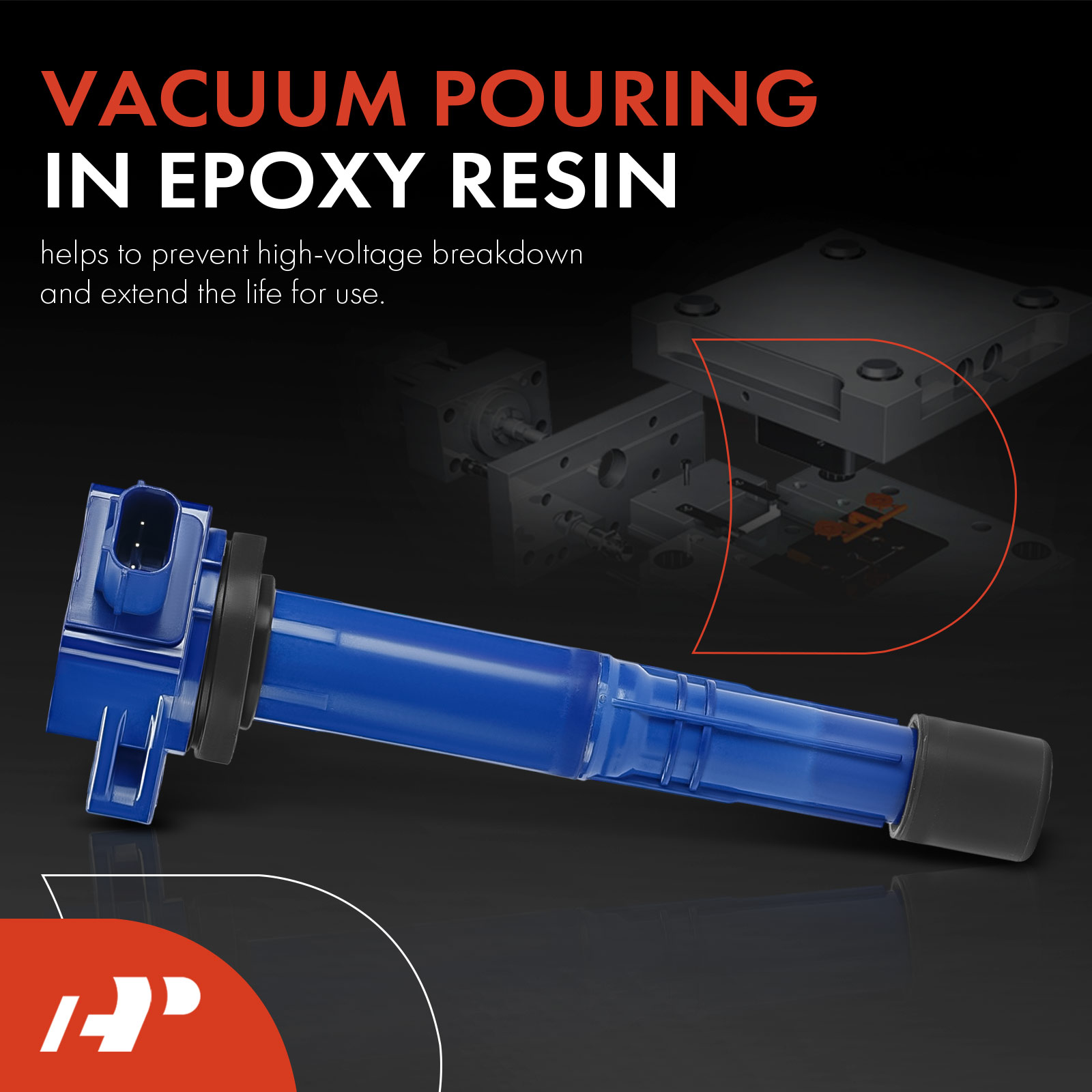 APIC1504 4 Pcs Blue Ignition Coil - Image 3