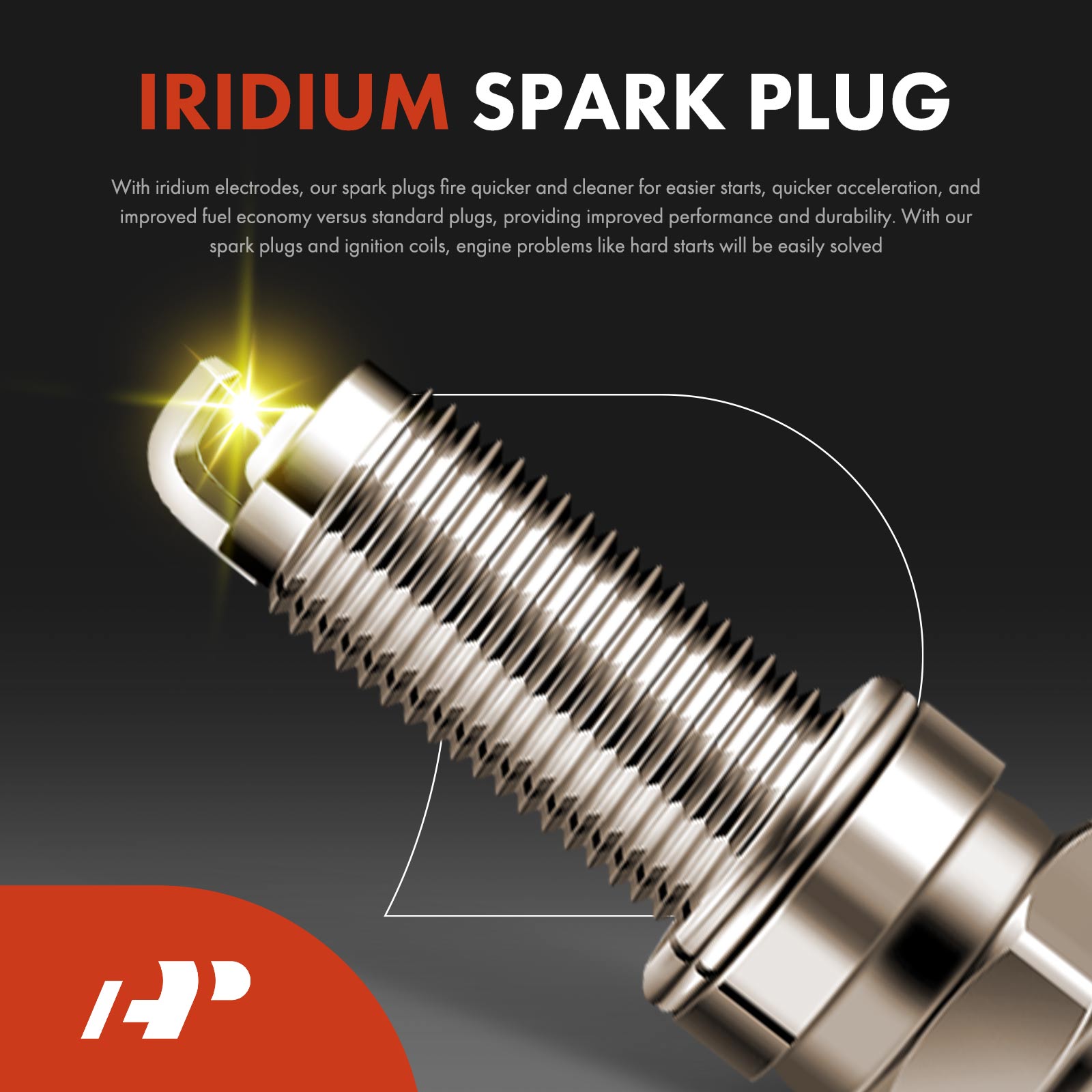 APIC1572 4 Pcs Yellow Ignition Coil & 4 Pcs Iridium Spark Plug Kit - Image 3