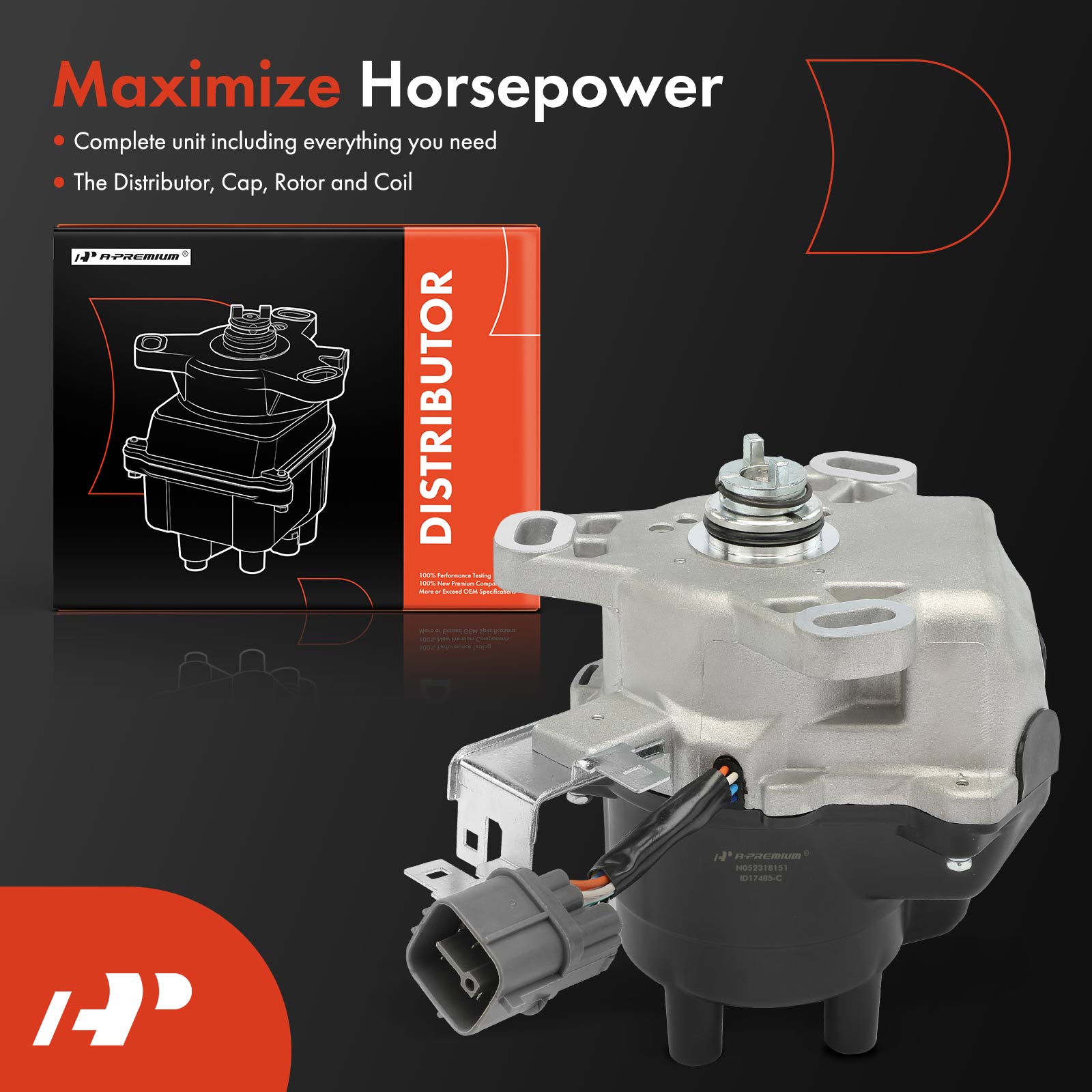 APID044 Ignition Distributor with Cap & Rotor - Image 2