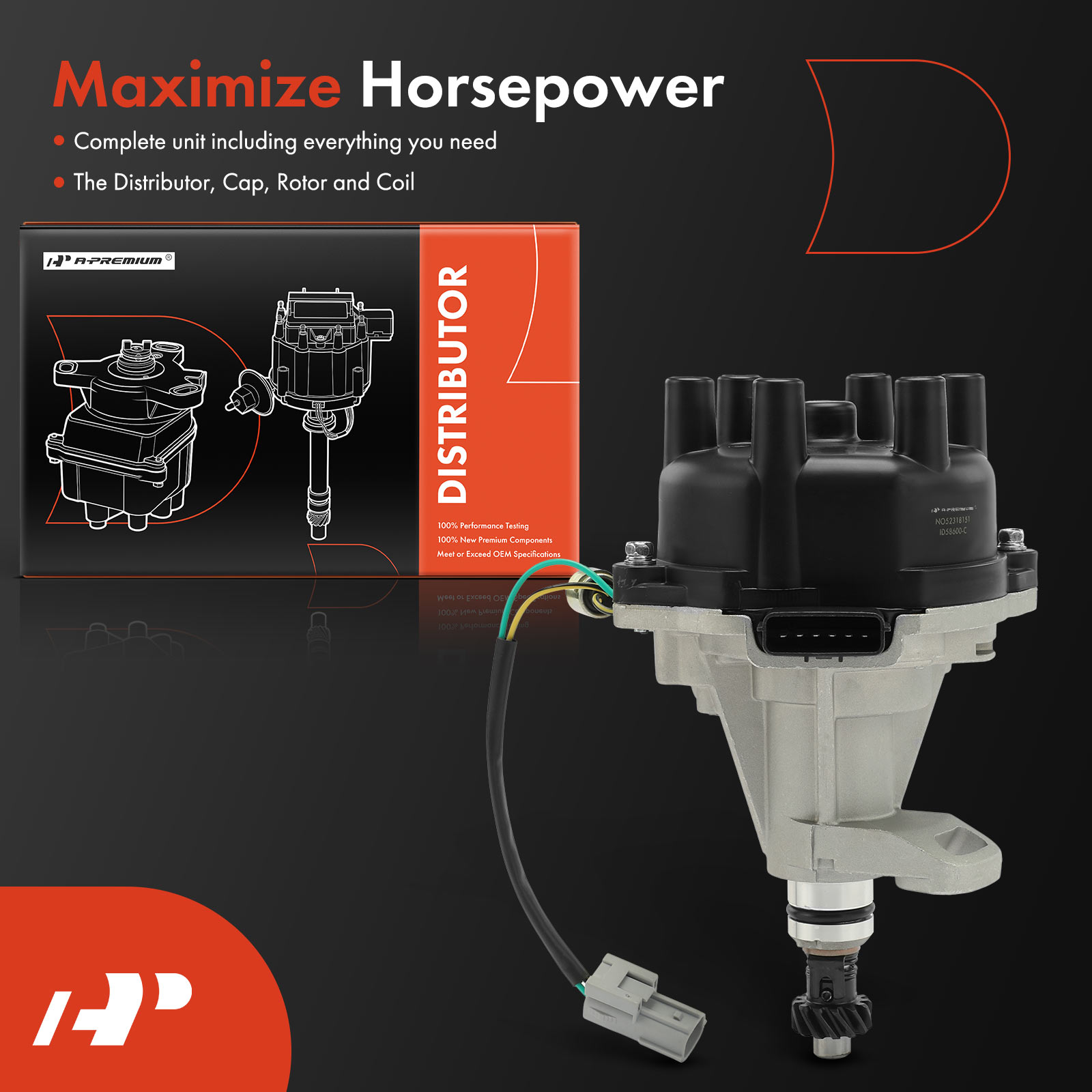 APID113 Ignition Distributor with Cap & Rotor - Image 2