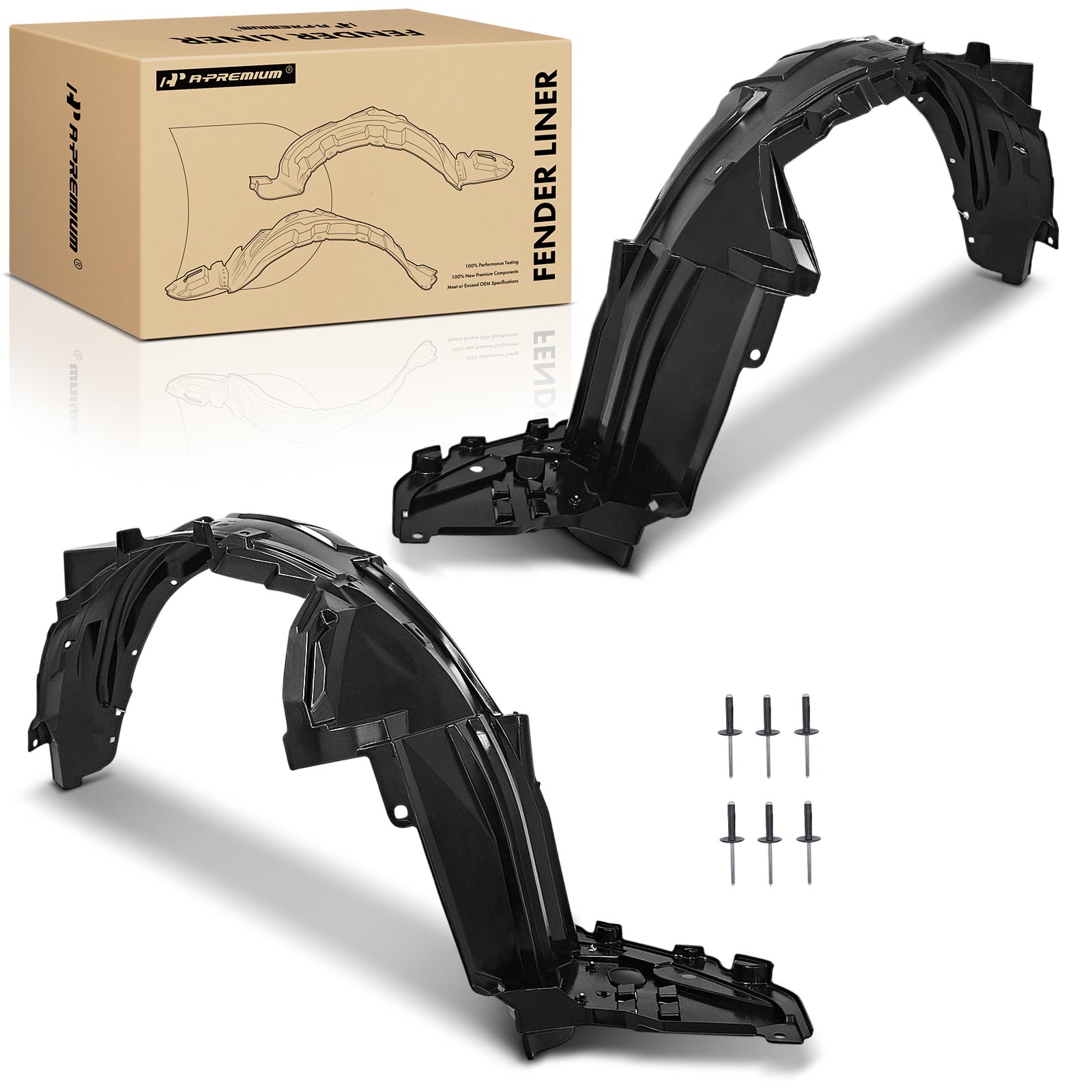 APIF252 2 Pcs Front Inner Fender Liners