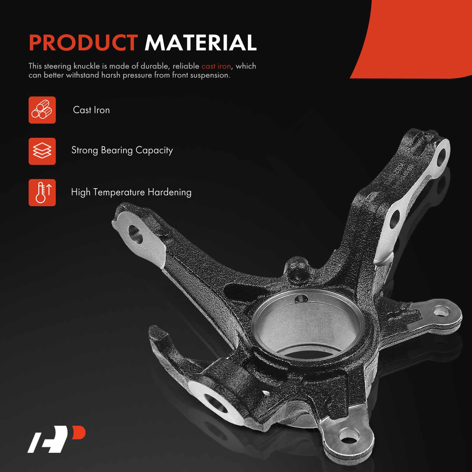 APKS0077 Front Driver Steering Knuckle - Image 4