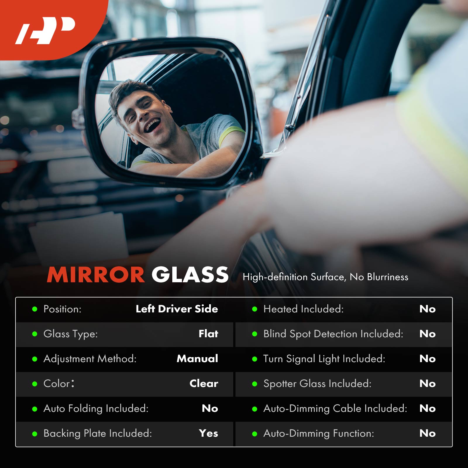 APMGS467 Driver Mirror Glass with Manual Adjust - Image 2