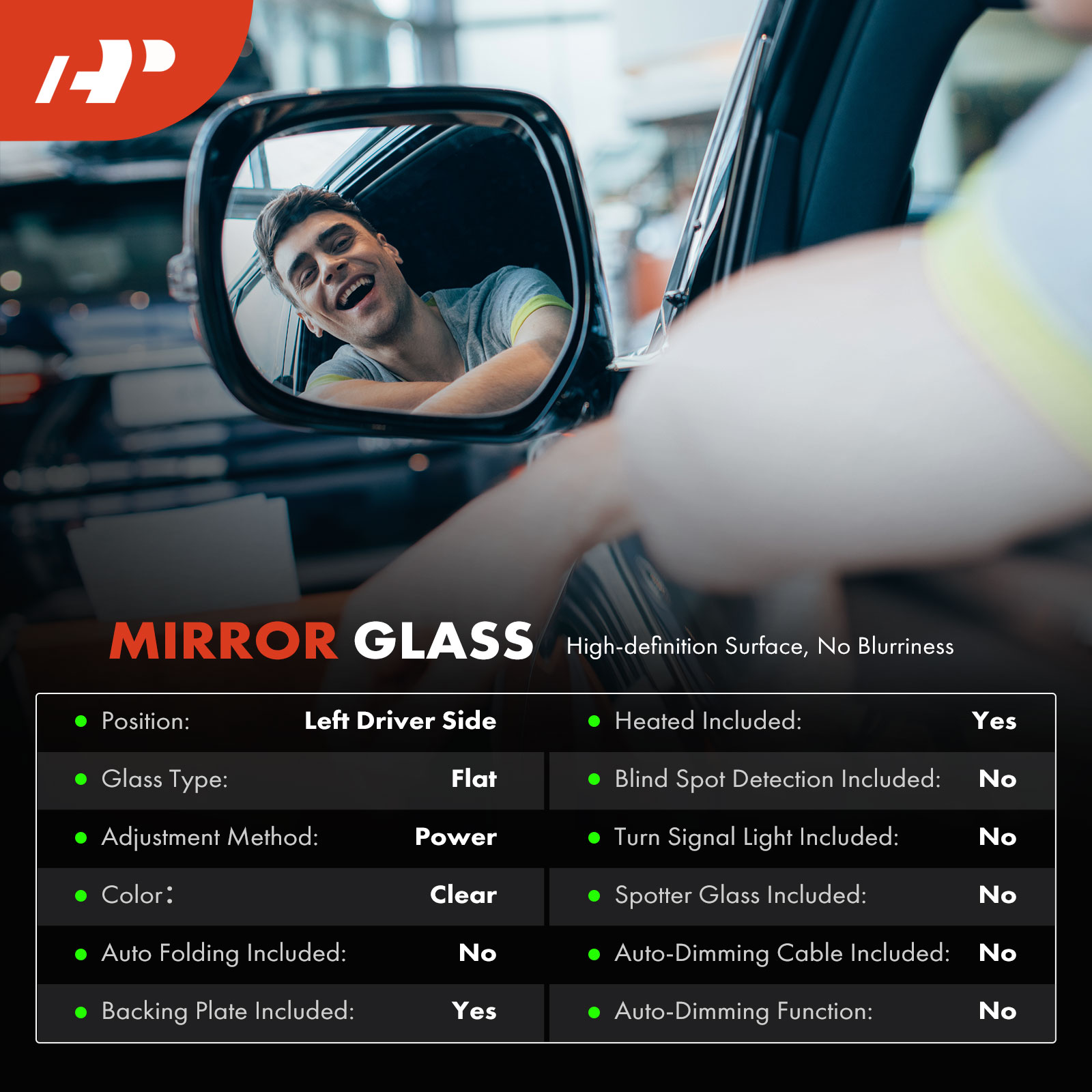 APMGS470 Driver Mirror Glass Heated with Power Adjust - Image 2