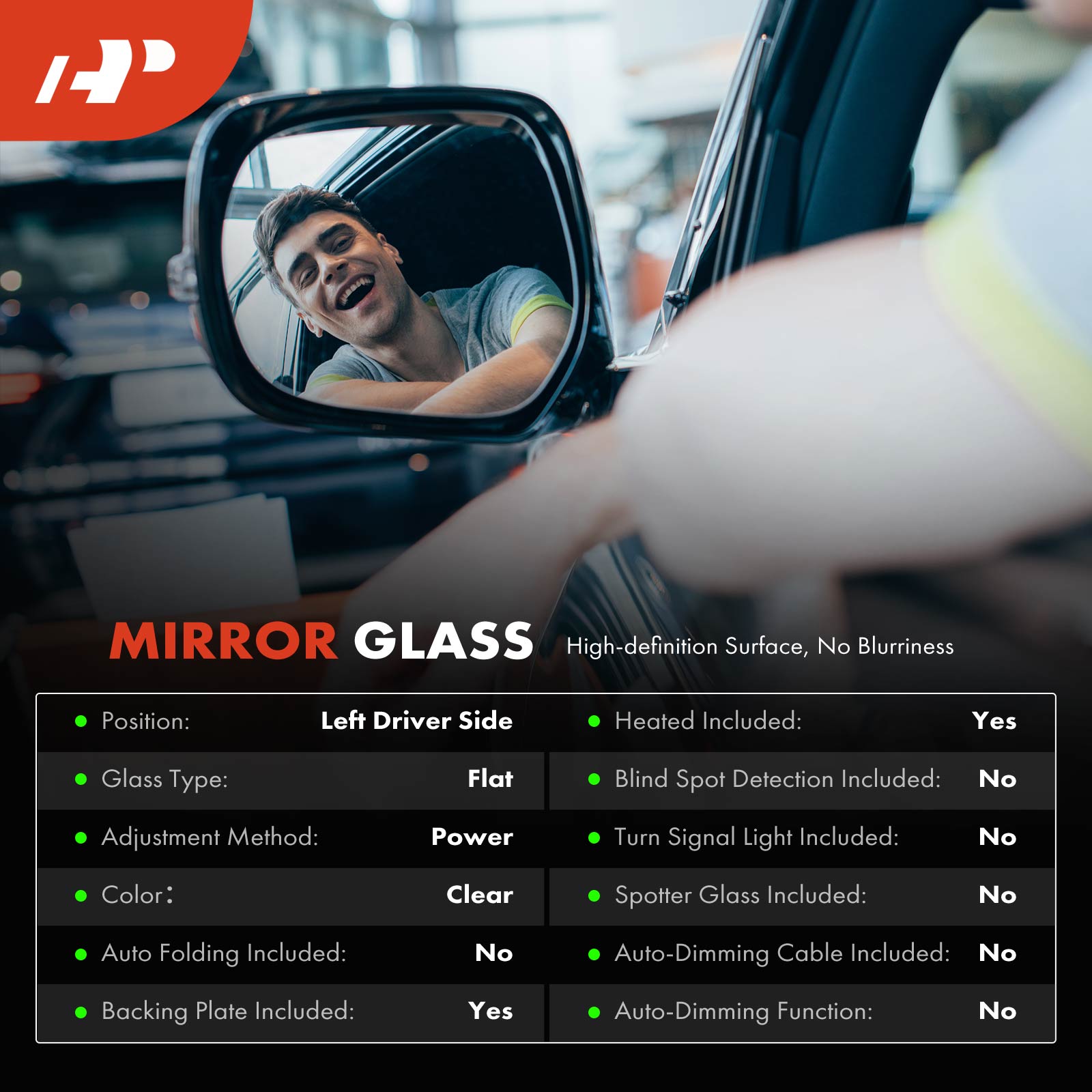 APMGS567 Driver Mirror Glass with Power Adjust - Image 2