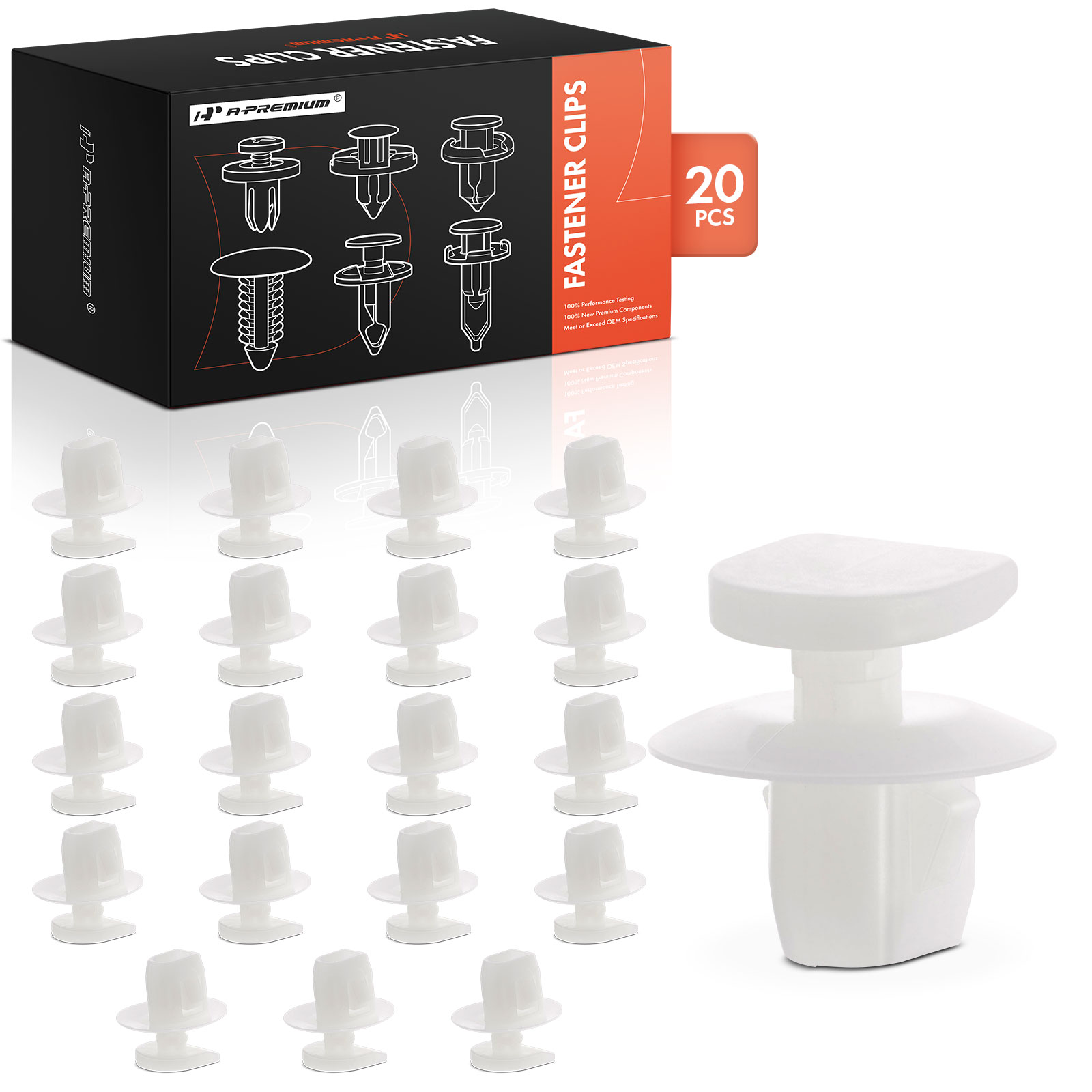 APRCF1558 20 Pcs Nylon Rear Tail Light Moulding Retainer Clip Fastener