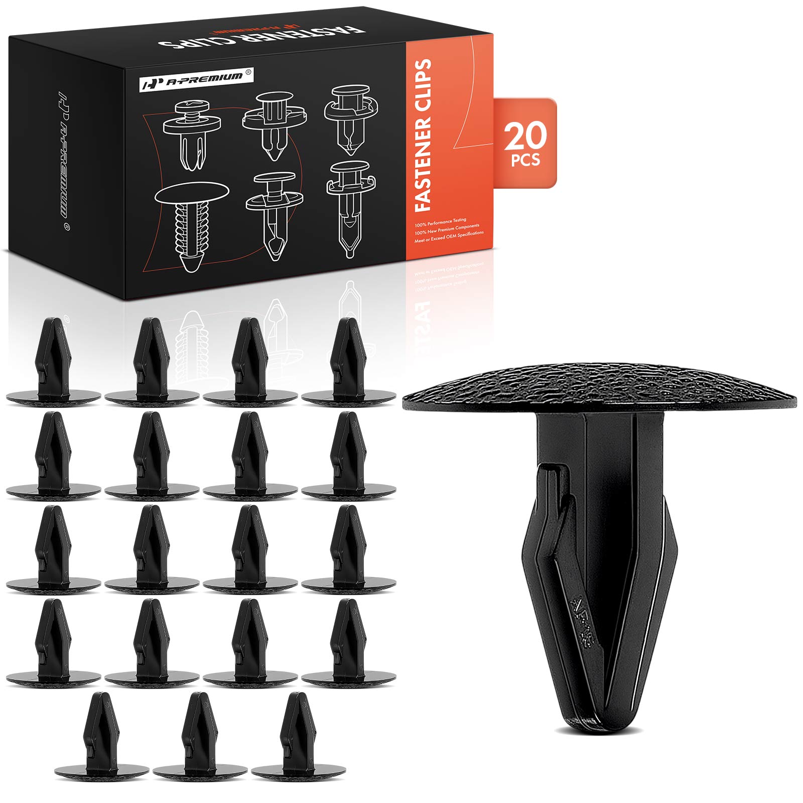 APRCF2820 20 Pcs 11mm Nylon Retainer Clip