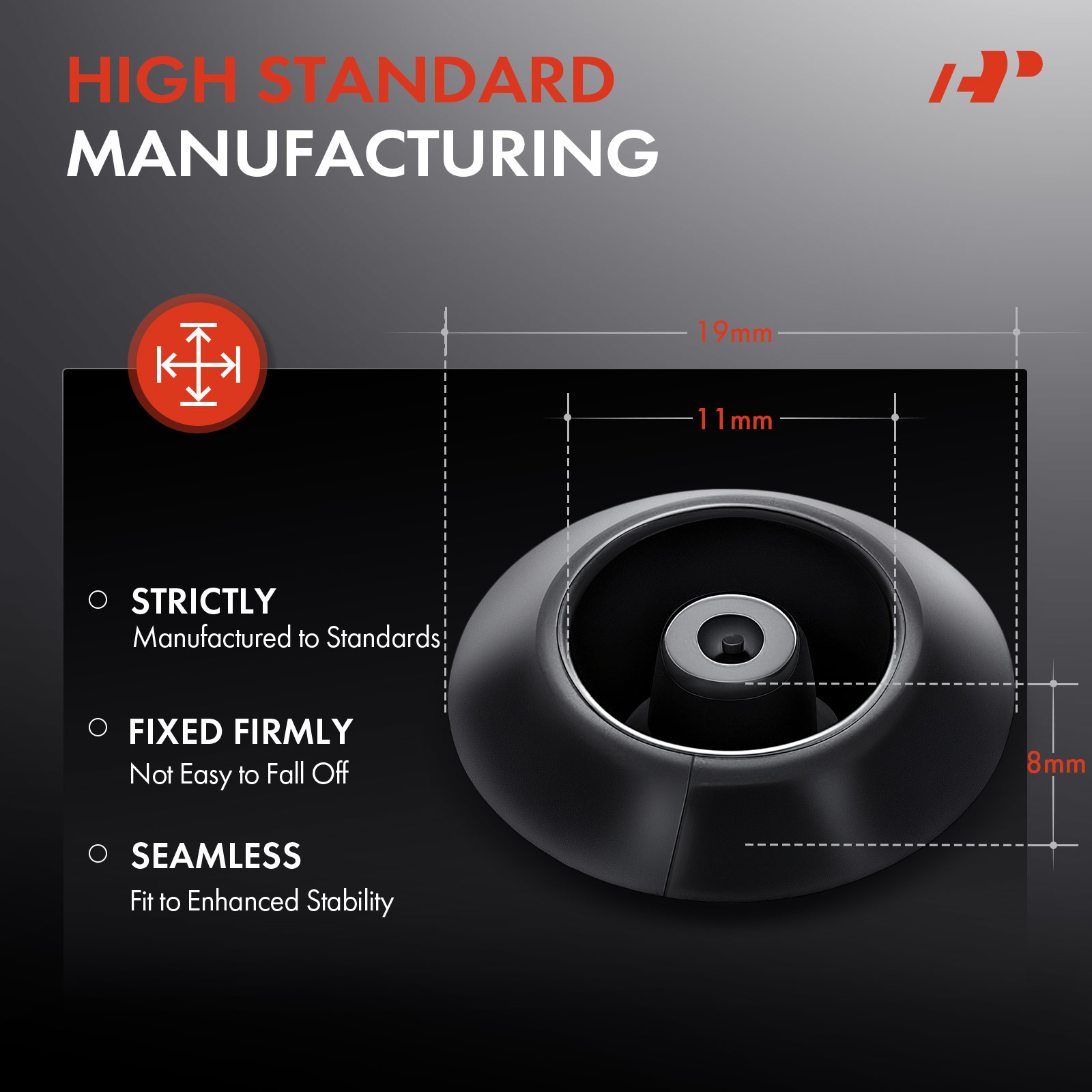 APRCF3310 30 Pcs 11mm Nylon Black Body Hole Plug Retainer Clips - Image 3