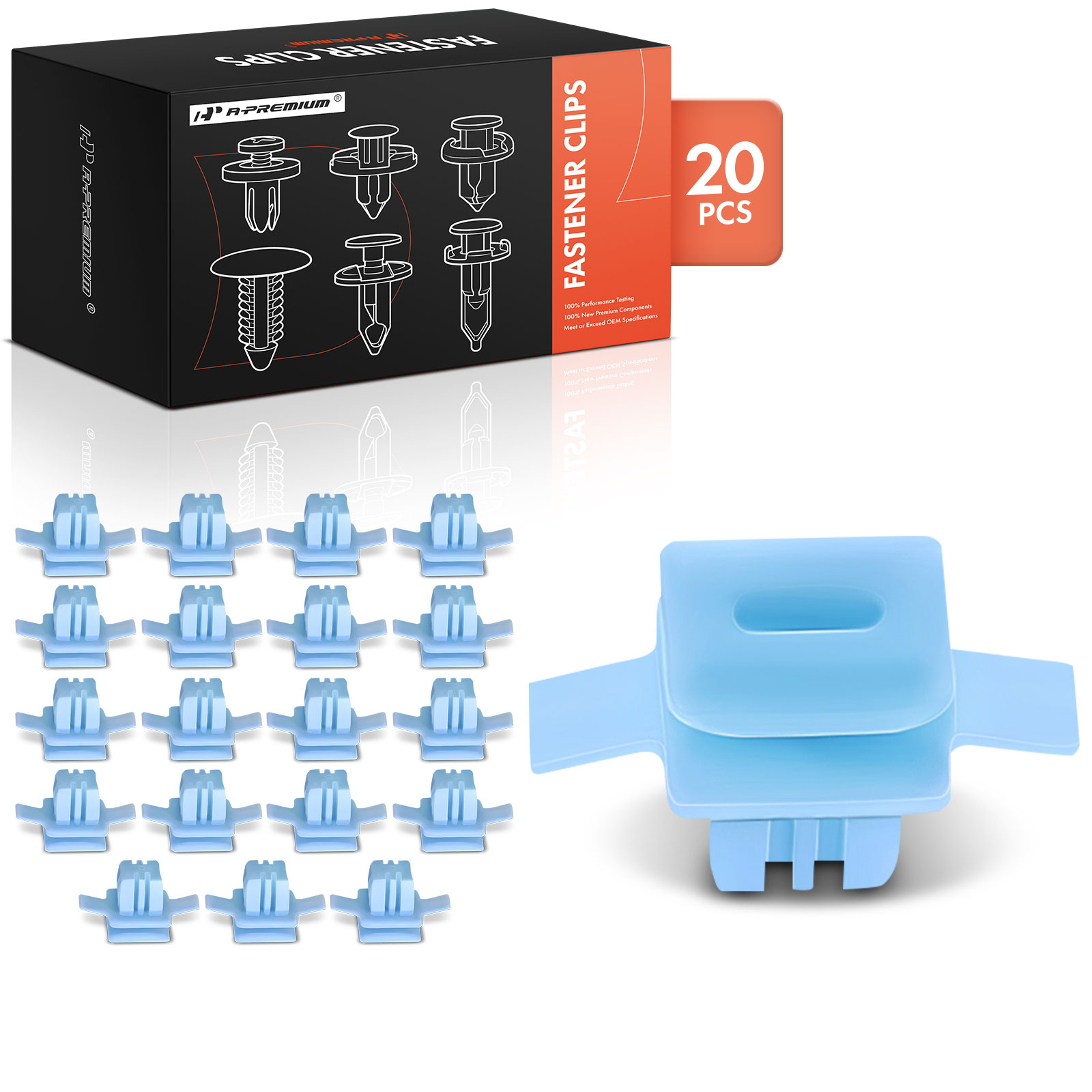 APRCF3435 20 Pcs 7mm Nylon Exterior Fender Moulding Clips