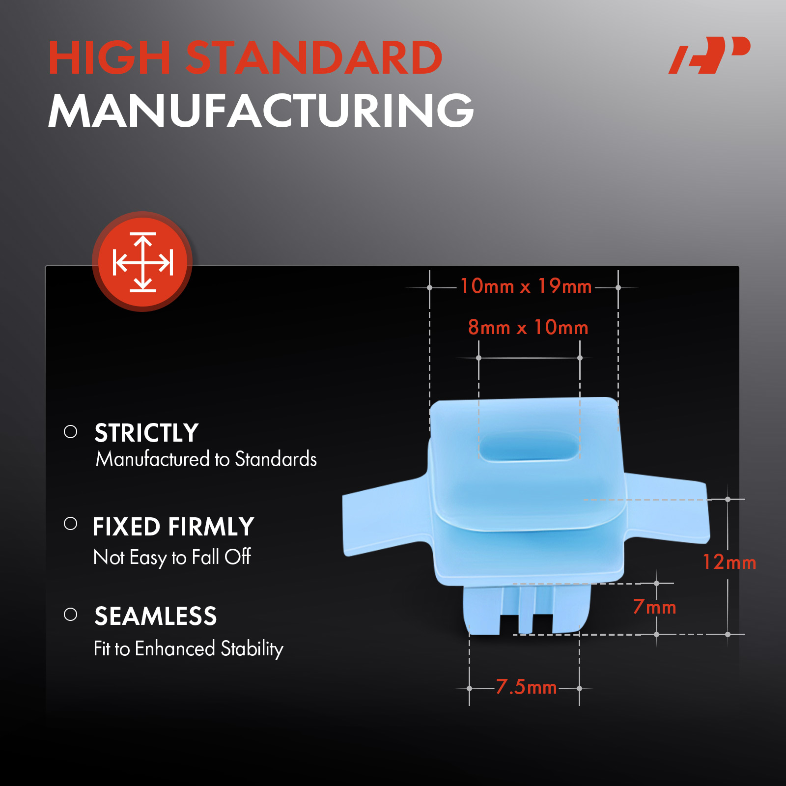 APRCF3435 20 Pcs 7mm Nylon Exterior Fender Moulding Clips - Image 3