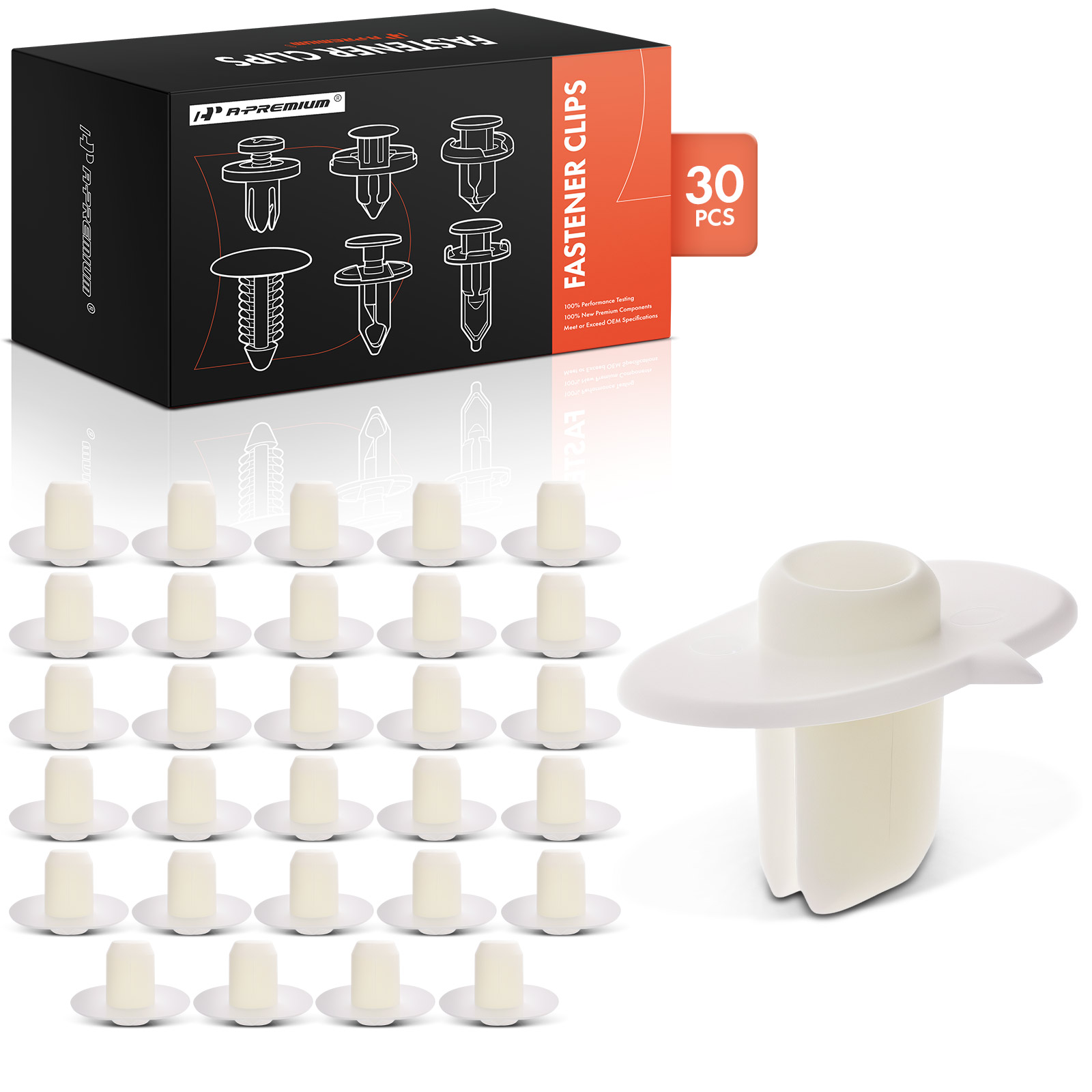 APRCF4032 30 Pcs Nylon Bumper Grommet Nut Clip Nylon Retainer Fastener