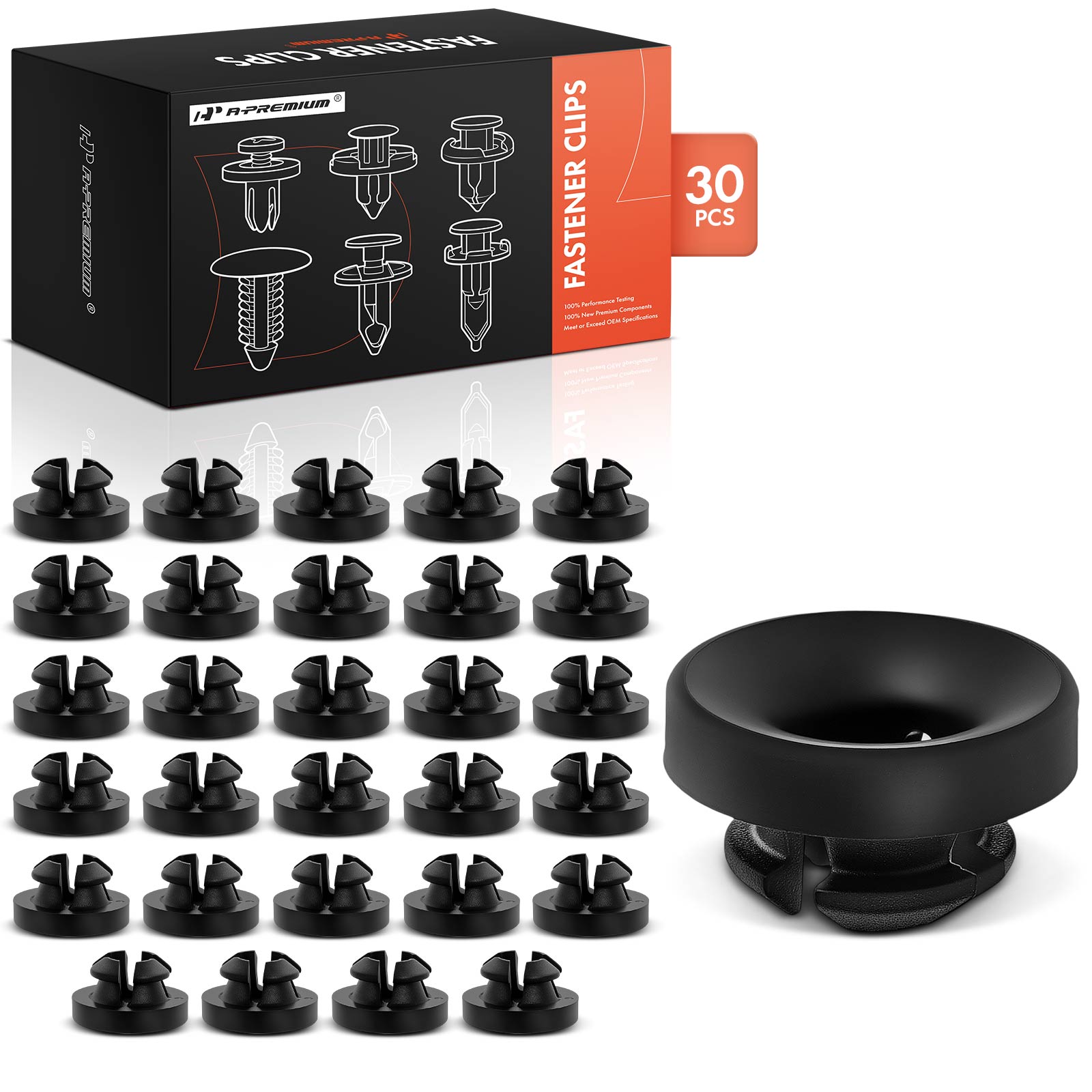 APRCF4041 30 Pcs 8mm Rod 11mm Hole Hood Prop Holder Grommet Retainer Clip