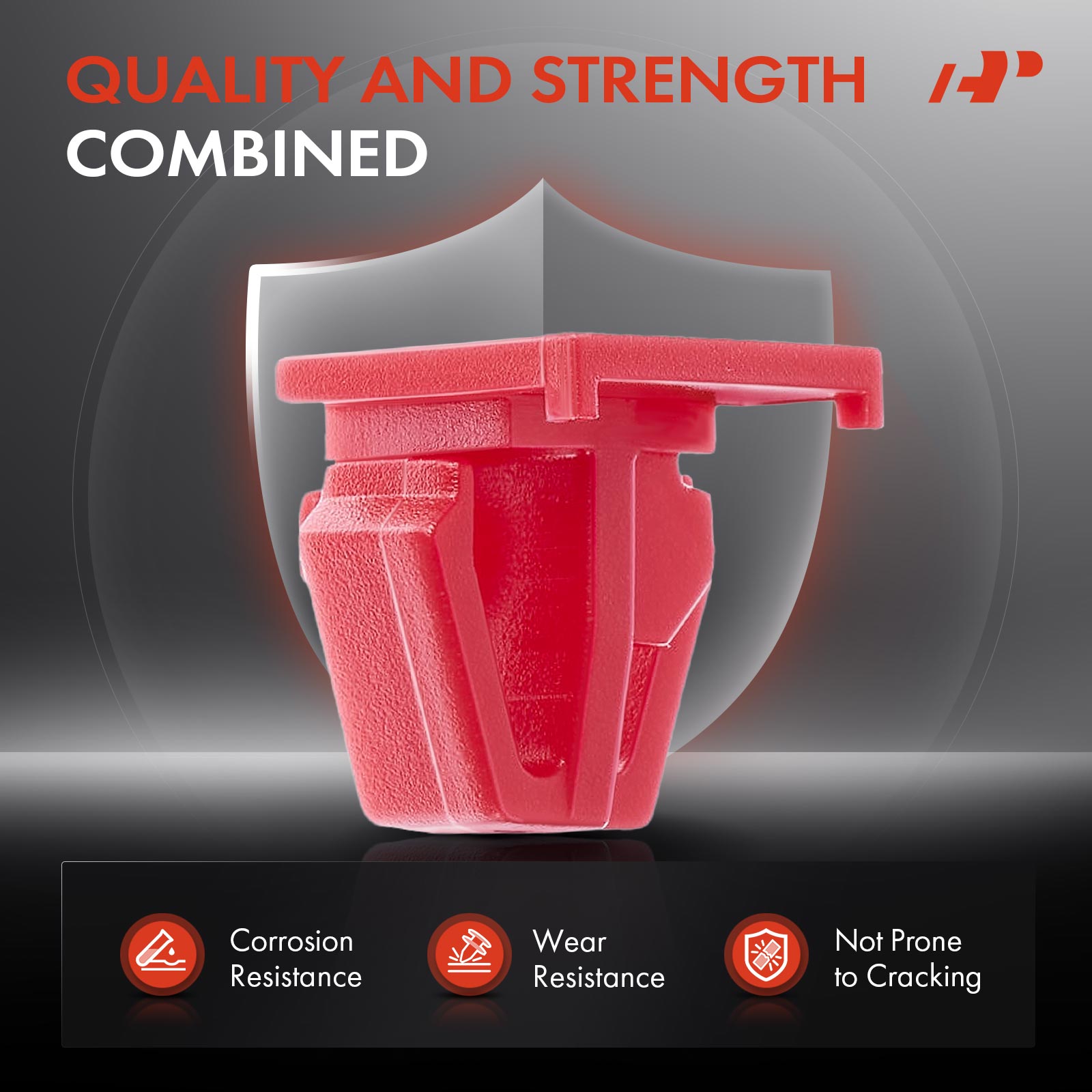 APRCF457 20 Pcs 14mm Red Nylon Body Side Moulding Retainer Clips - Image 5
