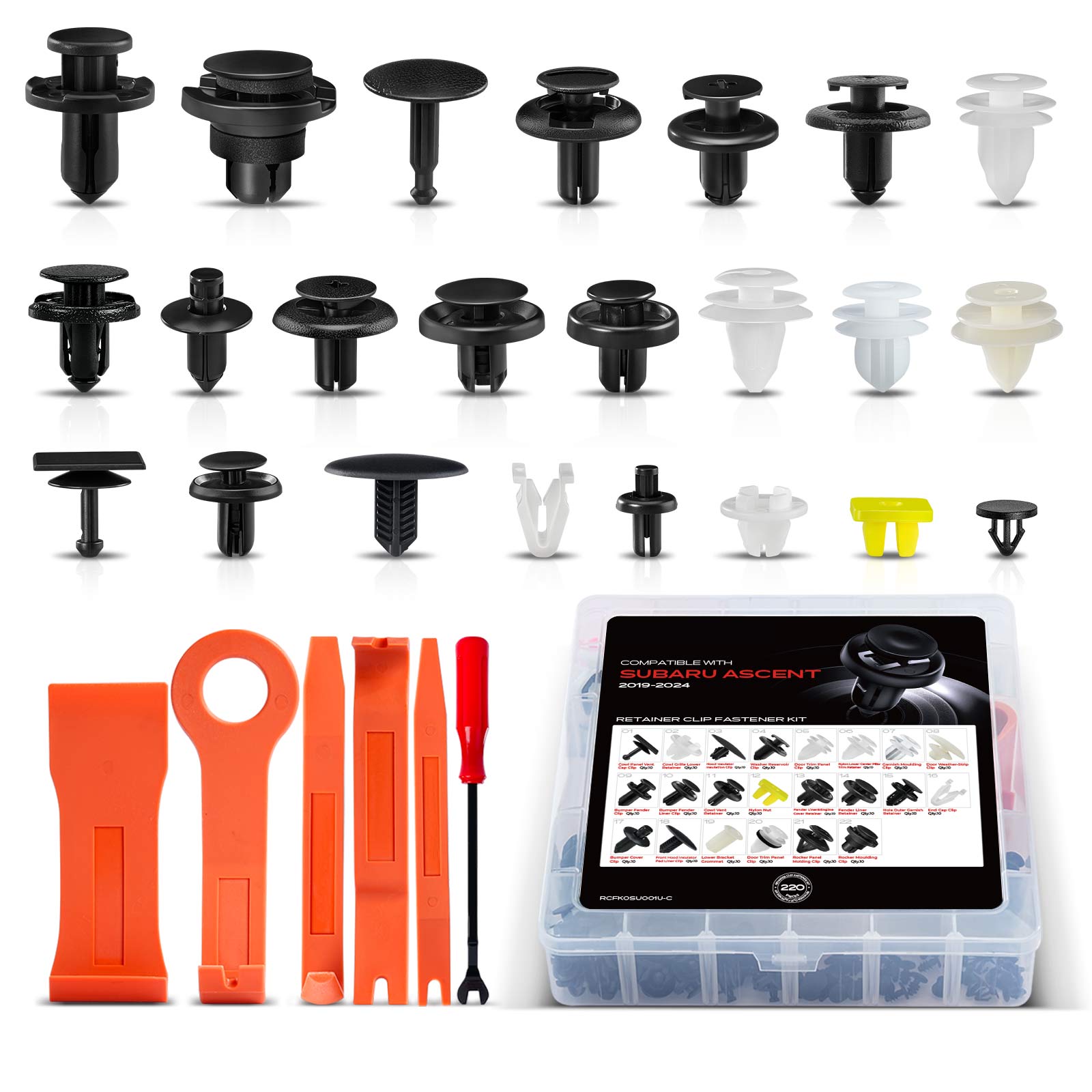 APRCF5264PG 220 Pcs Bumper Retainer Trim Clips Fender Fastener Kit