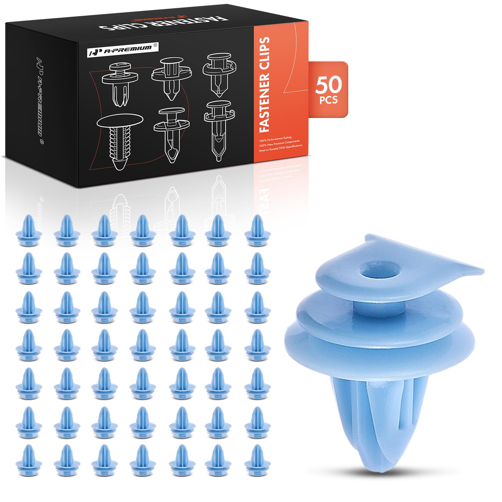 APRCF664 50 Pcs 8.5mm x 8.5mm Cowl Vent Retainer Clips