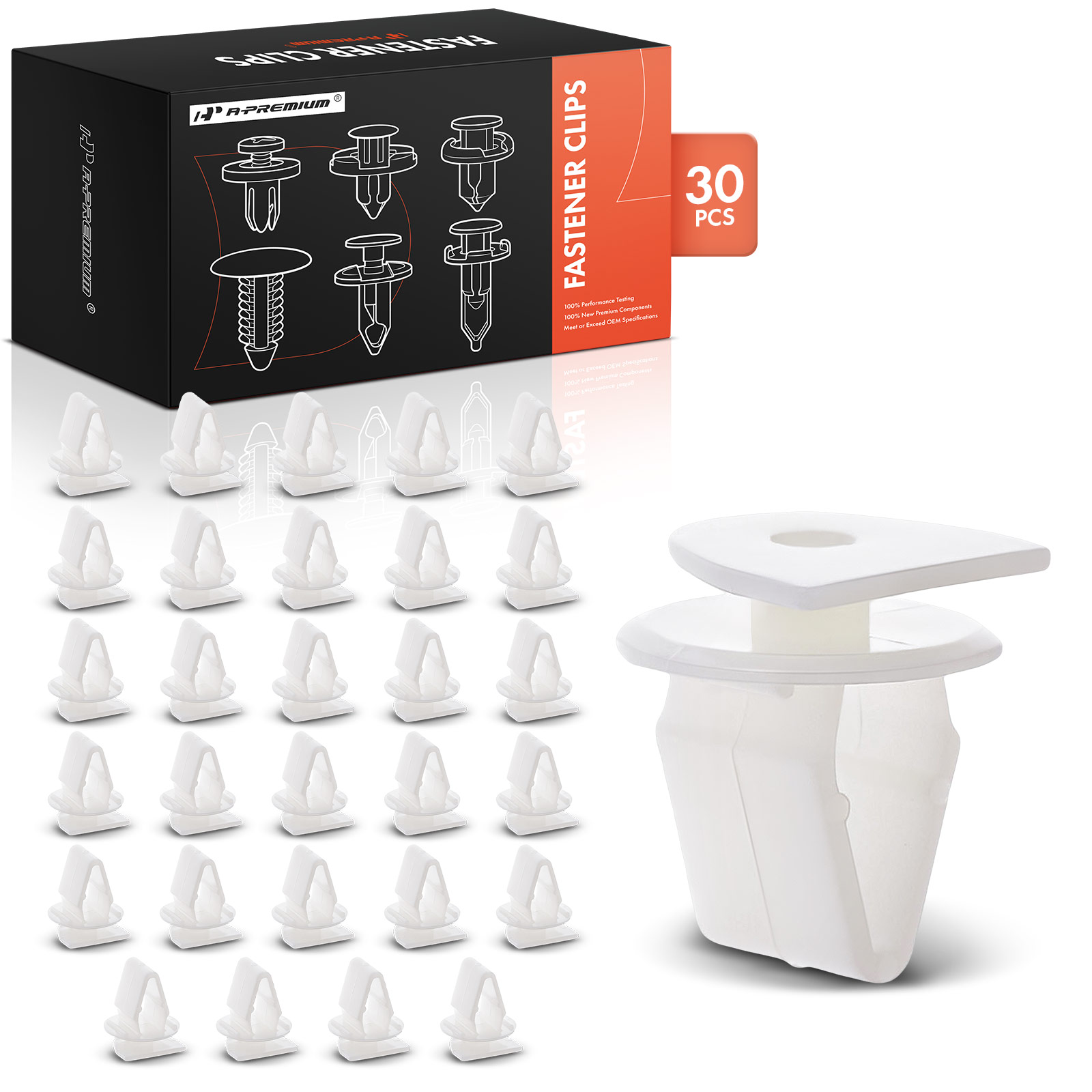 APRCF904 30 Pcs Nylon Cowl & Dash Moulding Fastener Clips