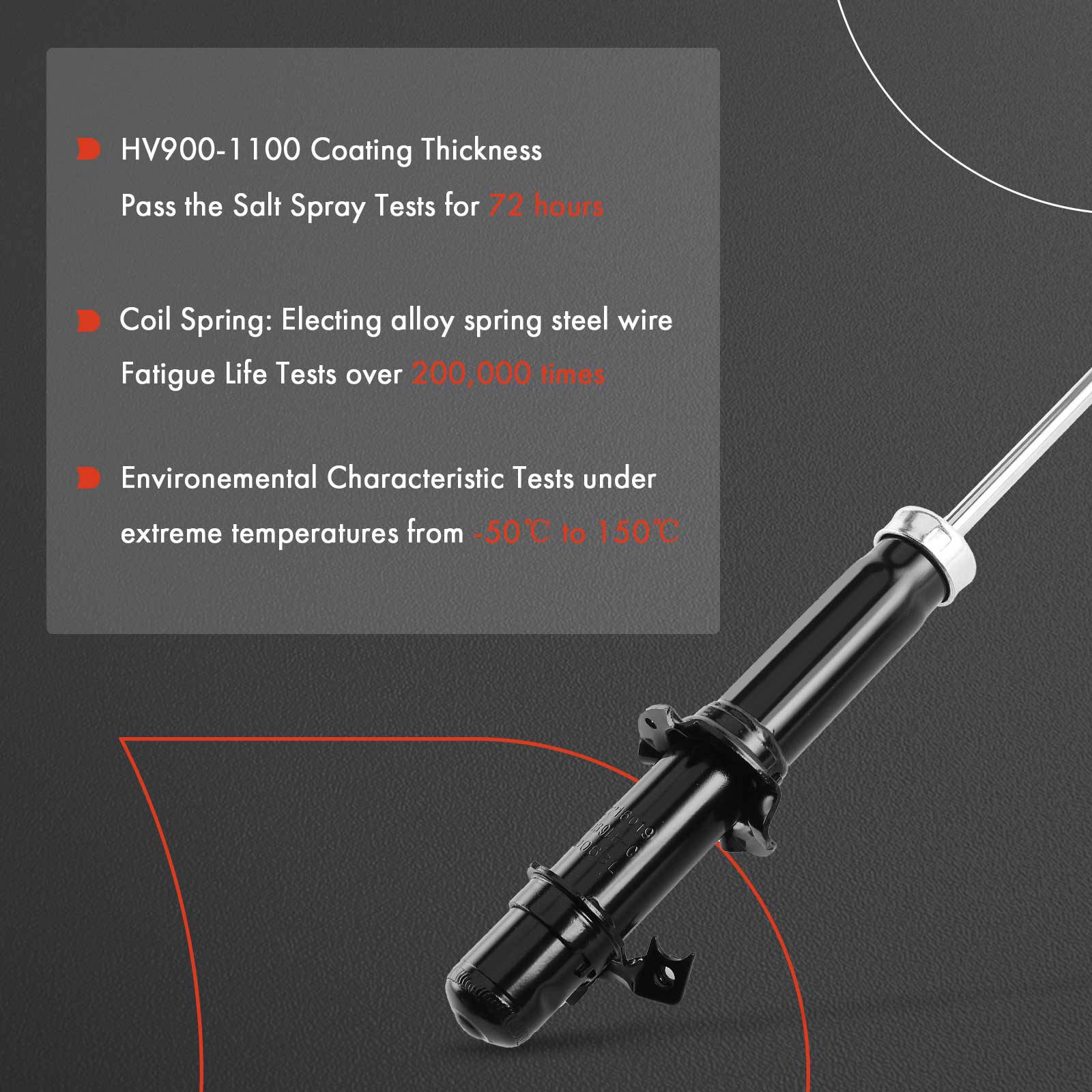 APSA1630 Front Shock Absorber, Set of 2 - Image 5