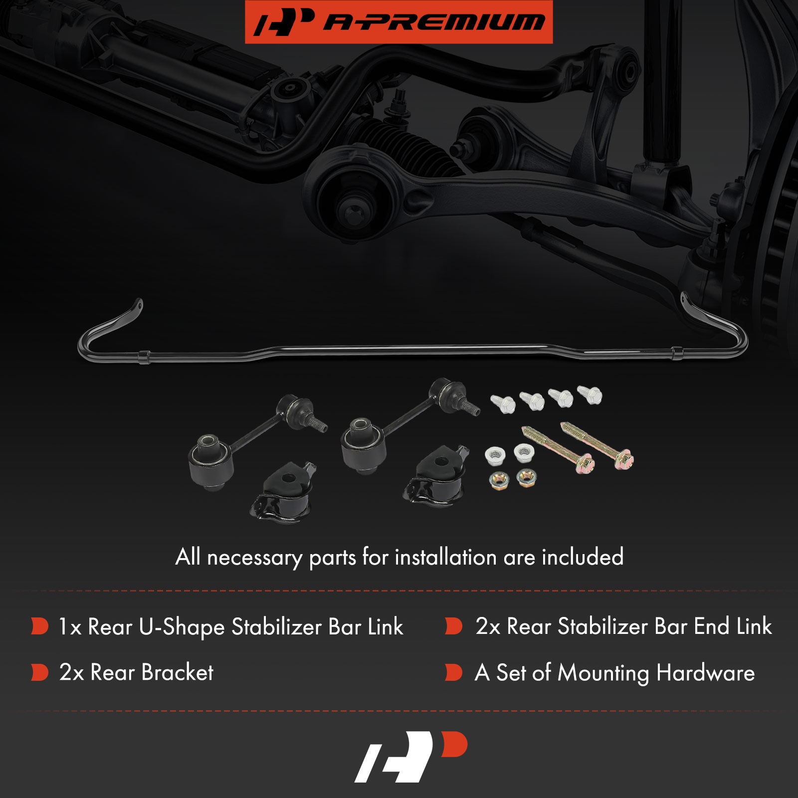 APSBK031 Rear Suspension Sway Bar with Bushing Kit - Image 2
