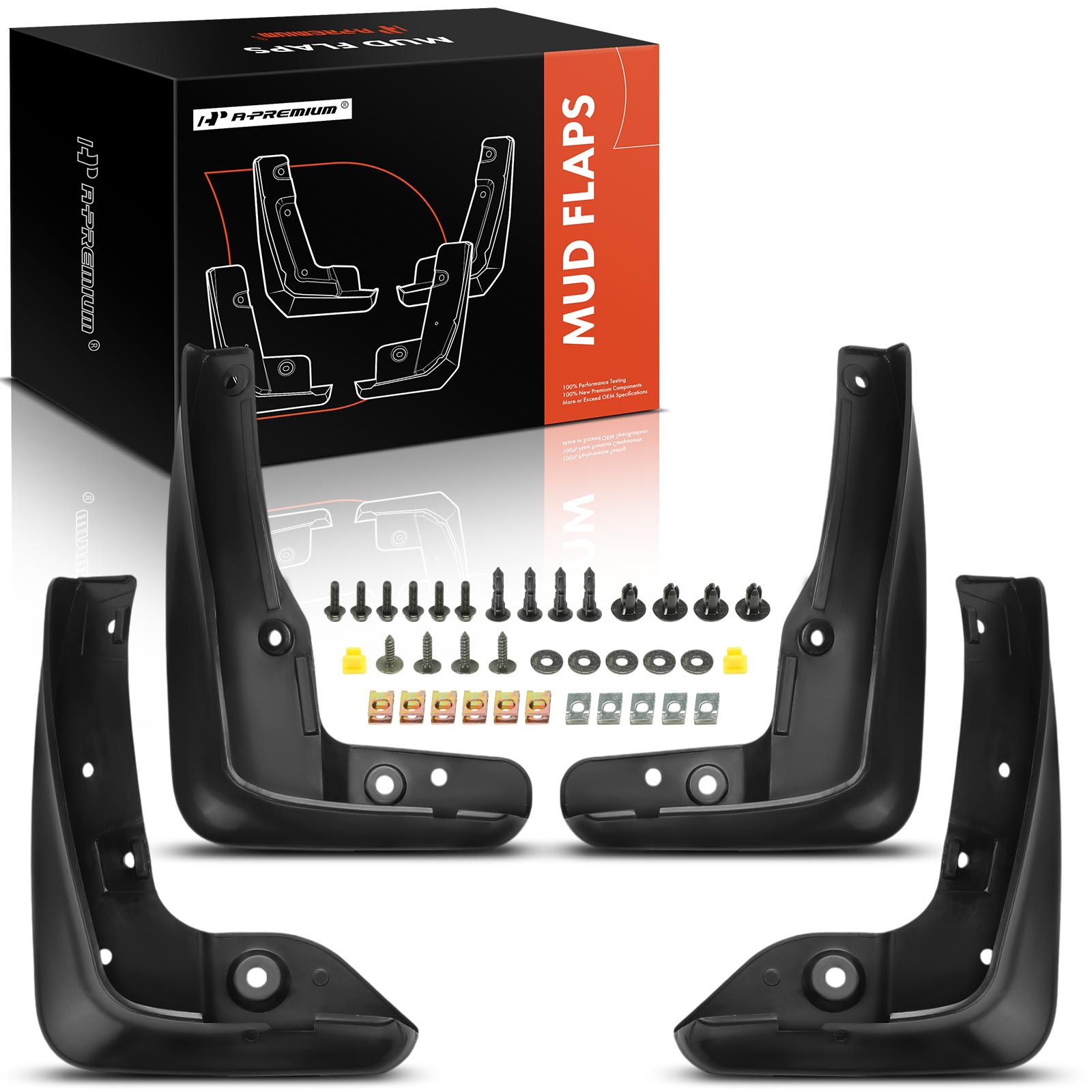 APSG0463 4 Pcs Front & Rear Splash Guards Mud Flaps